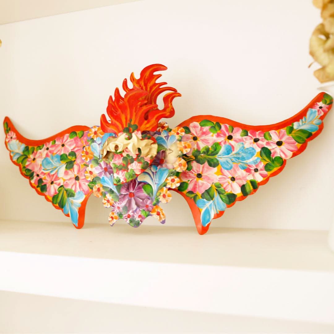 Maxi Floral Winged Heart