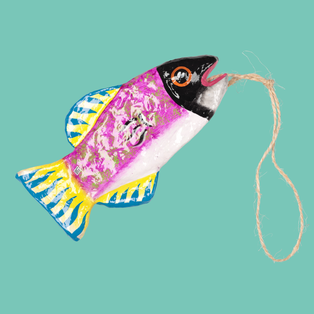 Paper Mache Happy Fish