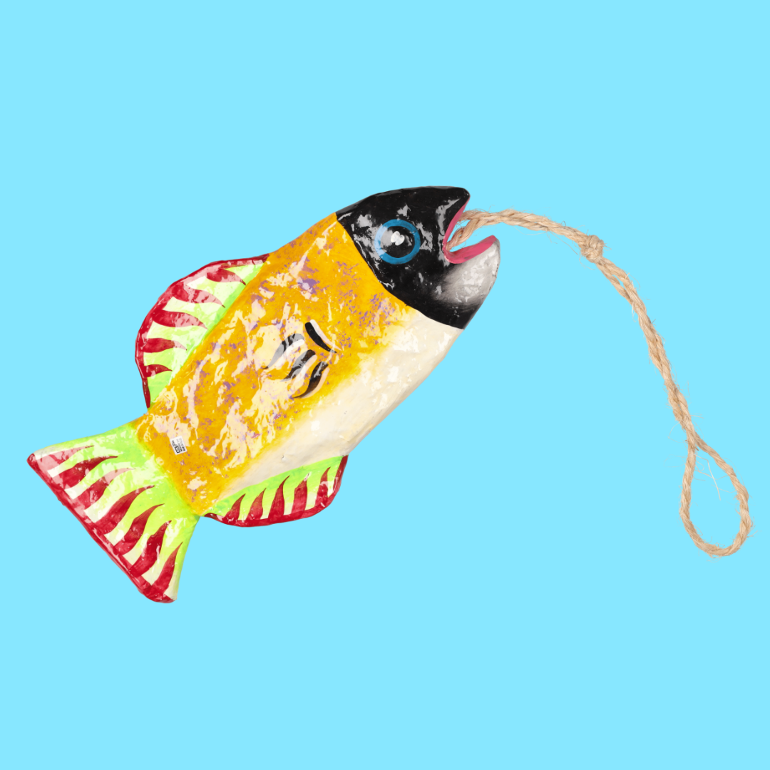 Papier Mache Happy Fish