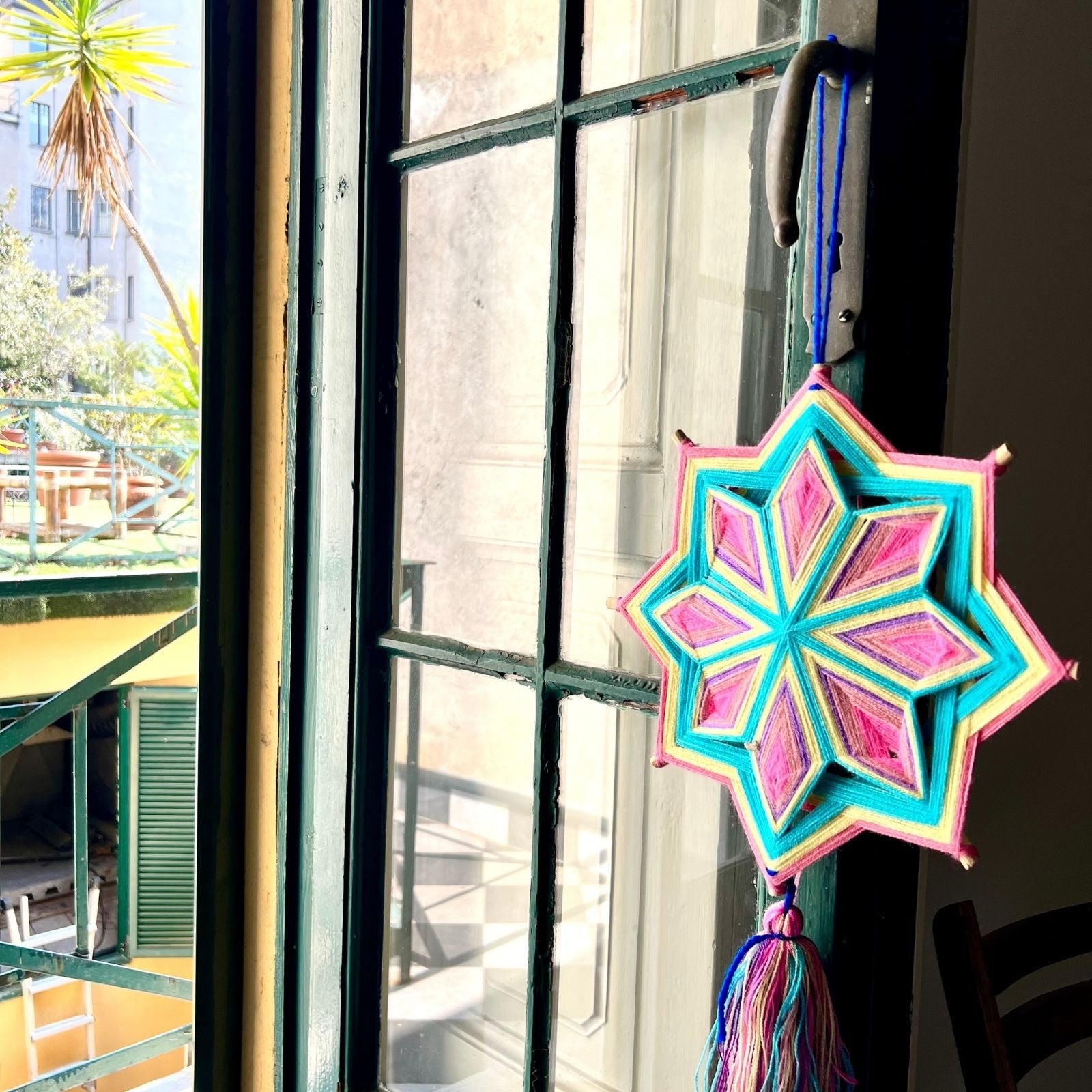Decorazione Mandala in Lana
