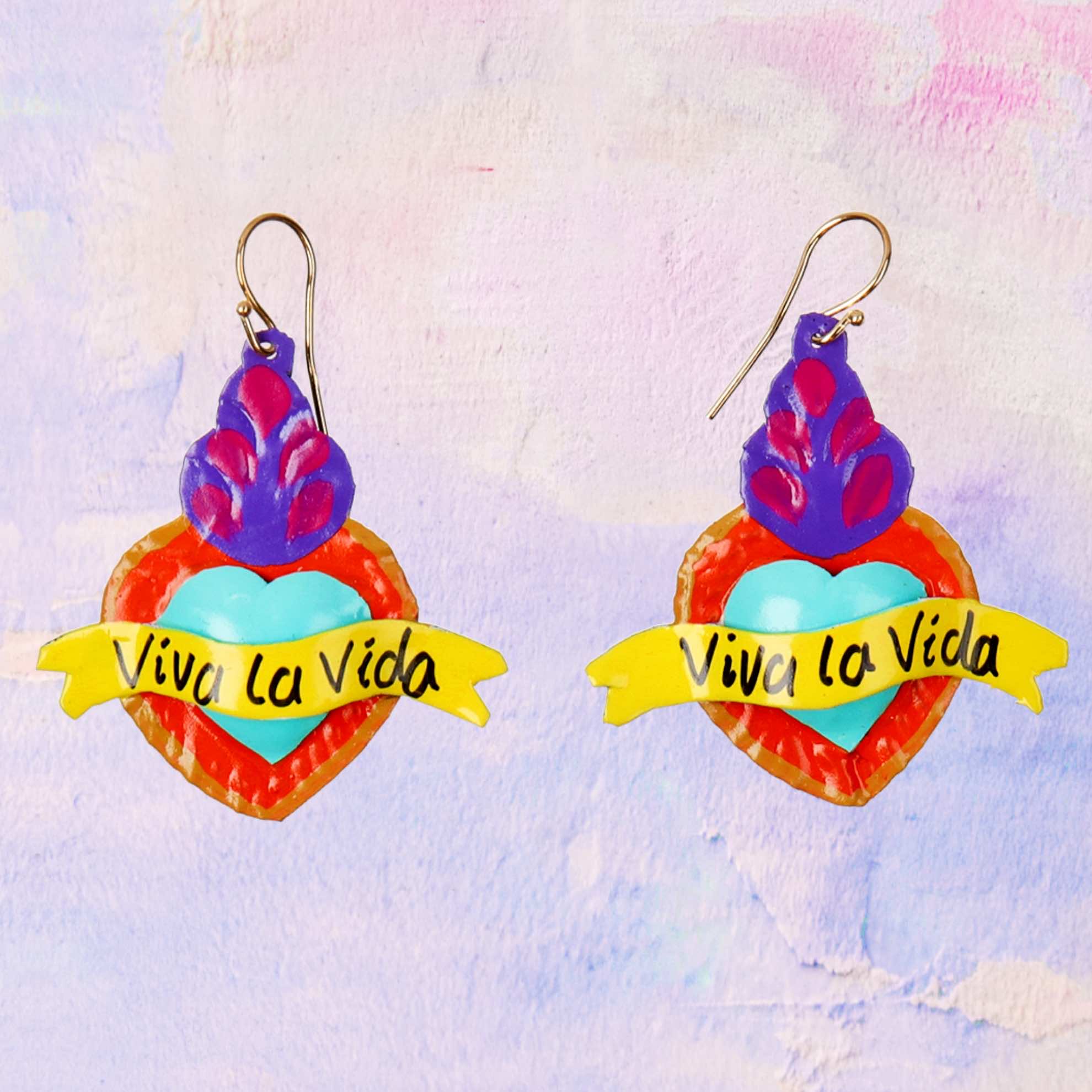 Boucles d'Oreilles Coeur Pastel