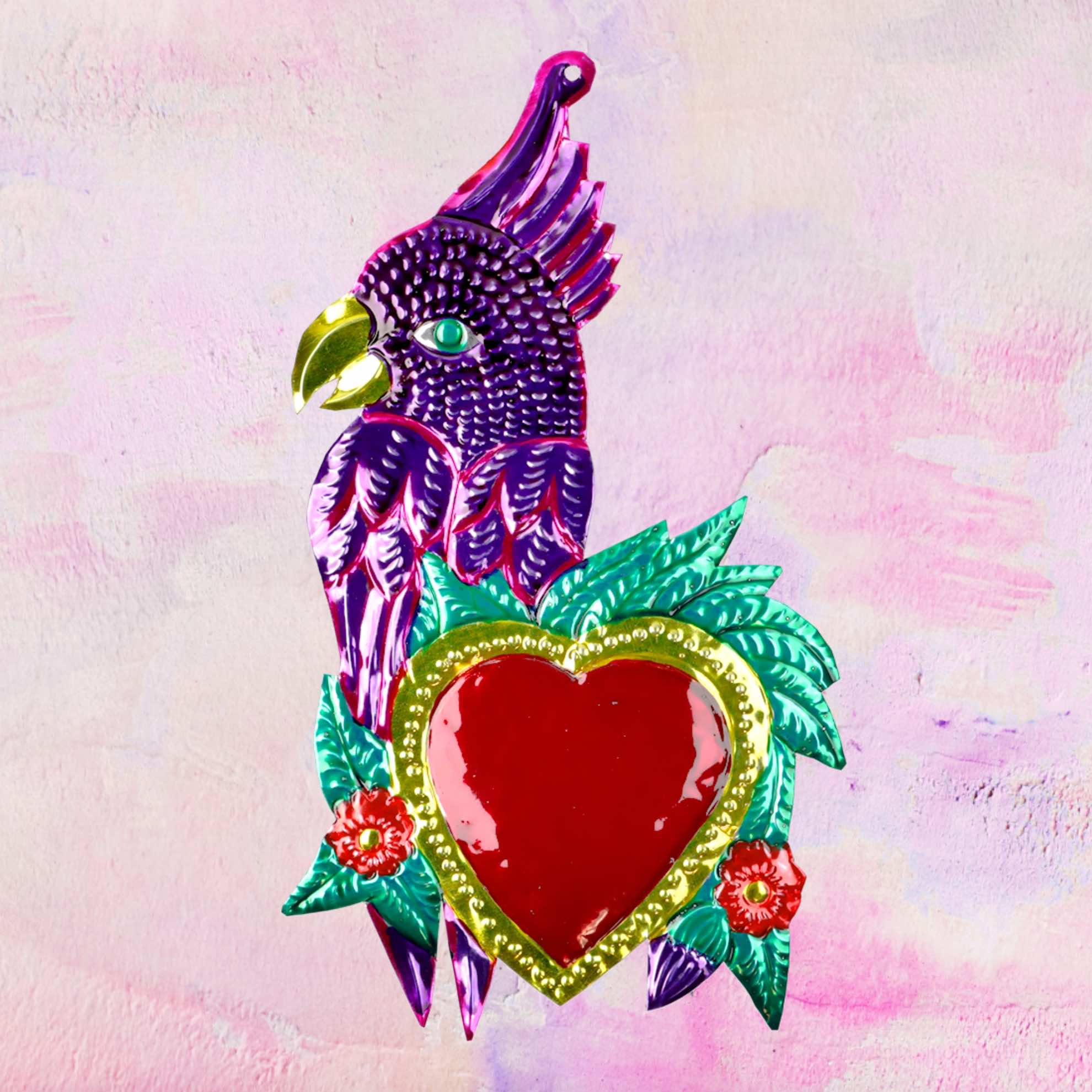 Pappagallo Innamorato con Maxi Cuore
