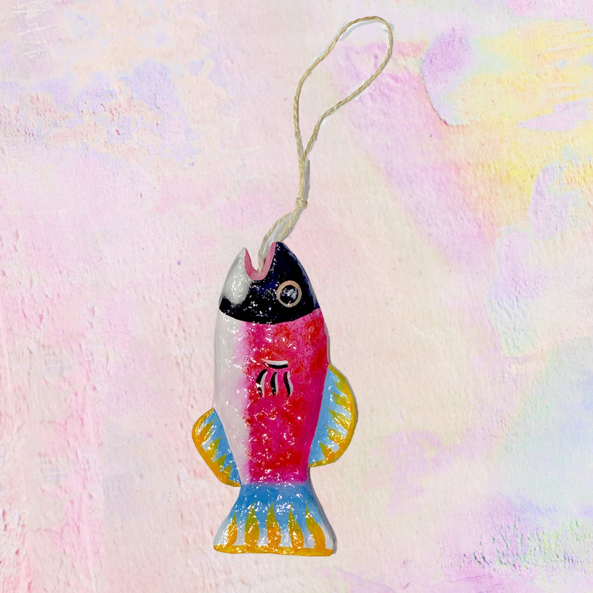 Papier Mache Happy Fish