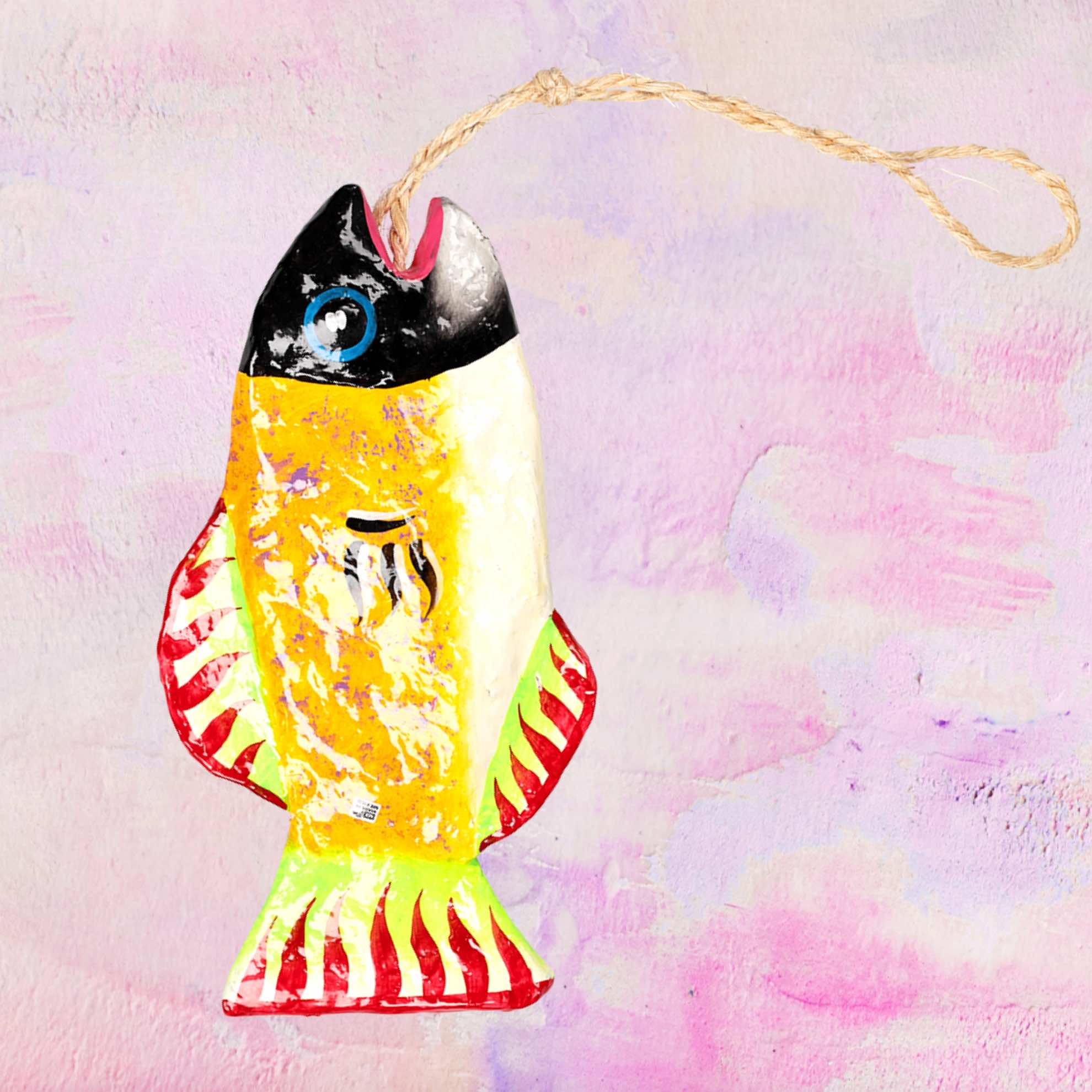 Papier Mache Happy Fish