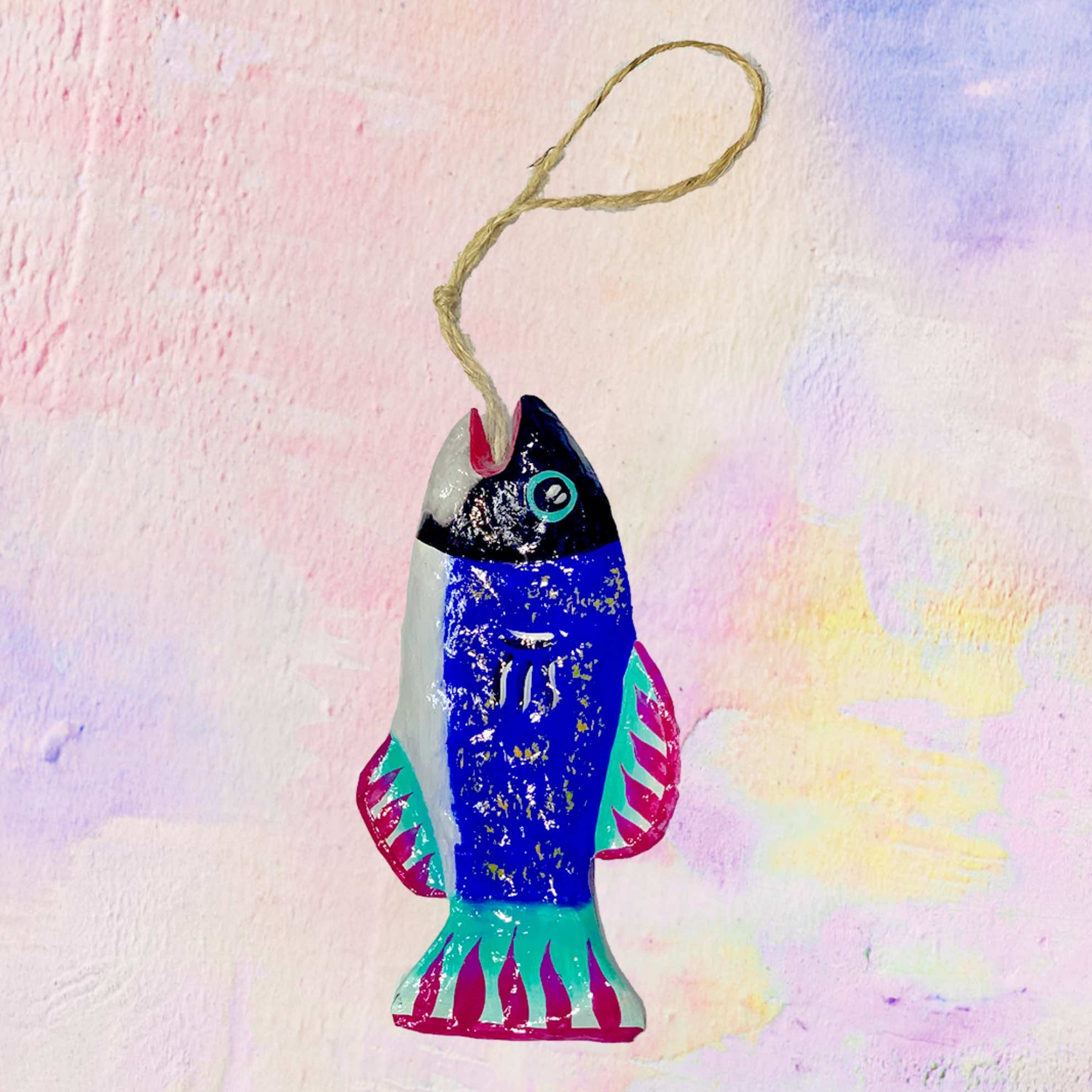 Papier Mache Happy Fish