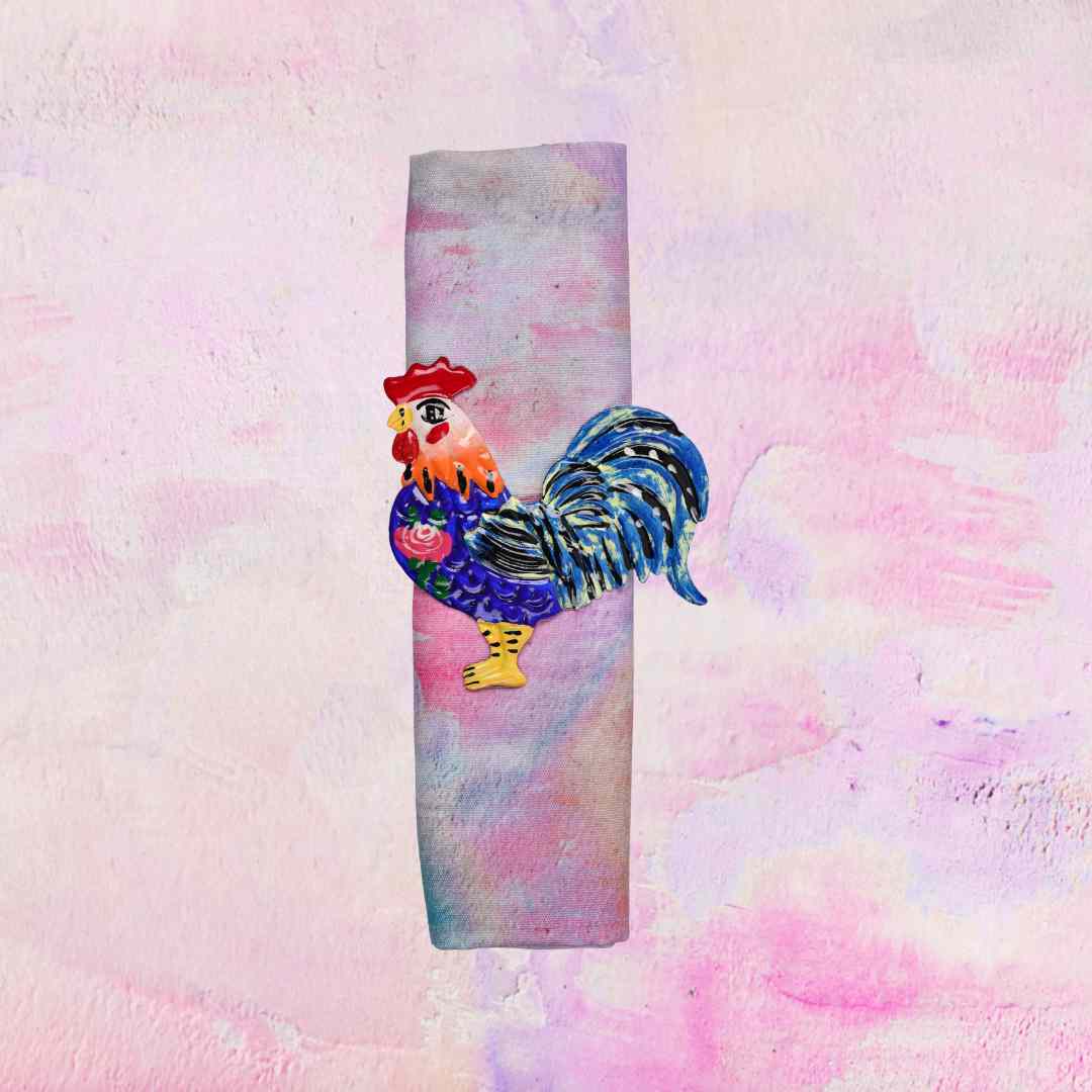 Rooster napkin ring