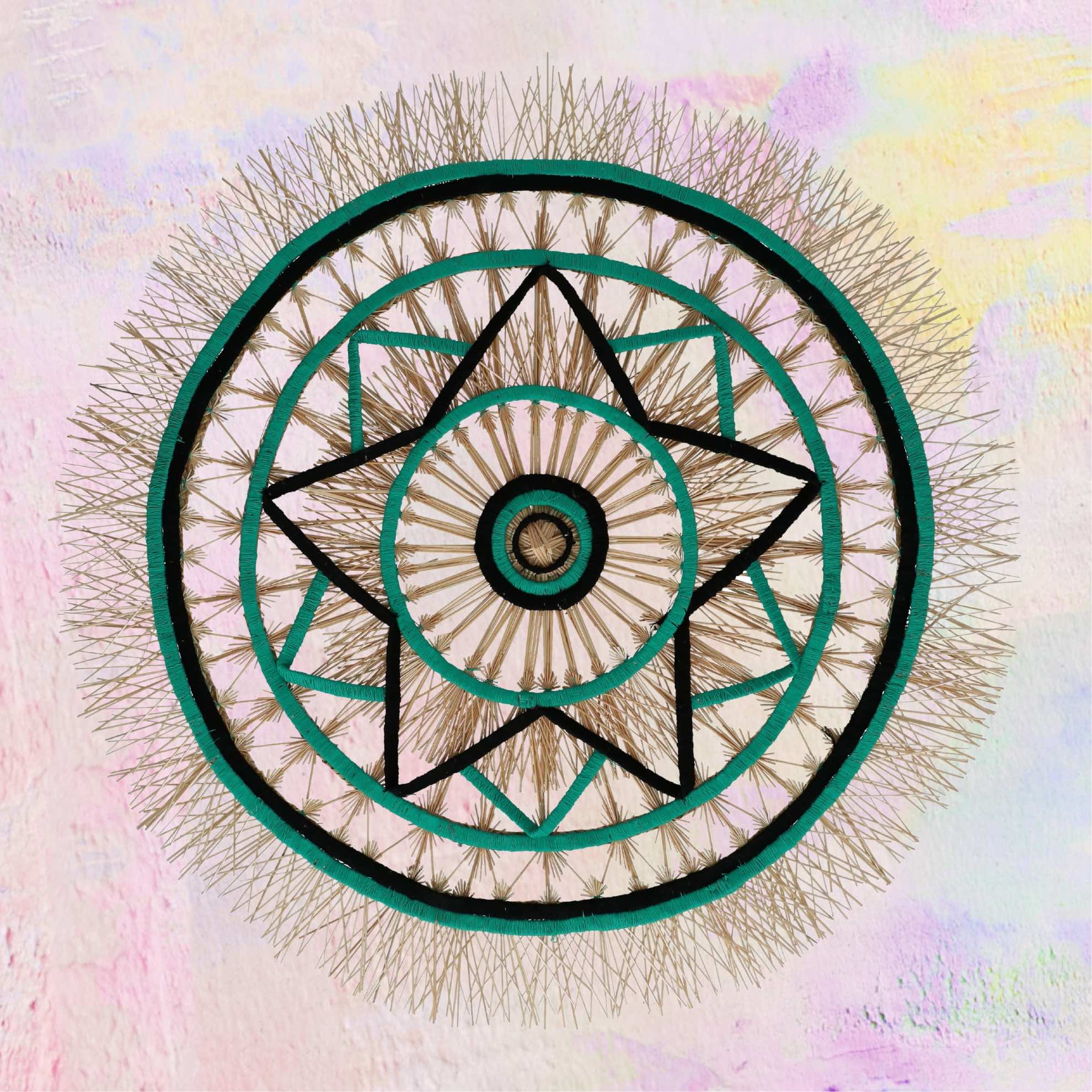 Maxi Decorazione Murale in Paglia "Estrella"