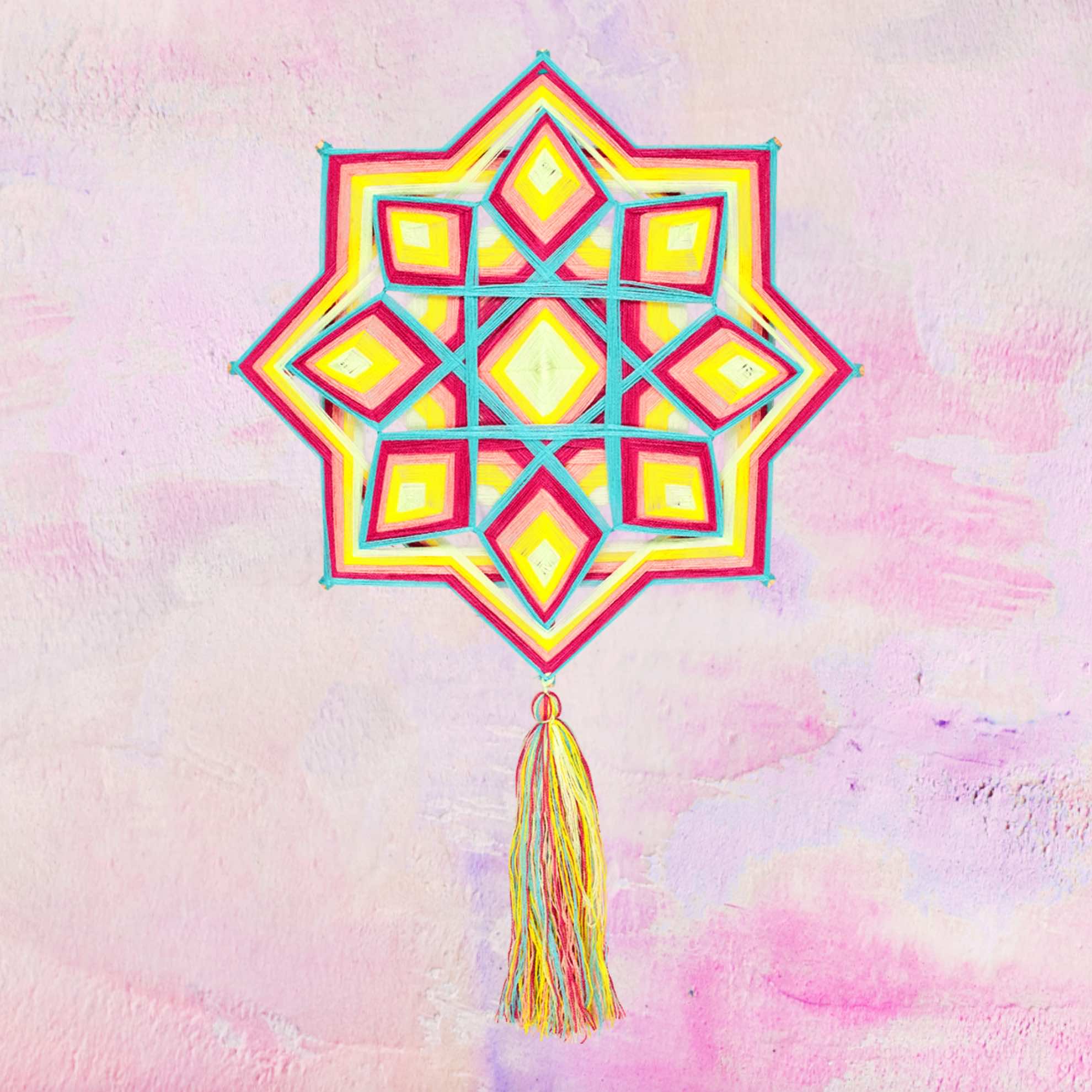 Decorazione Mandala in Lana