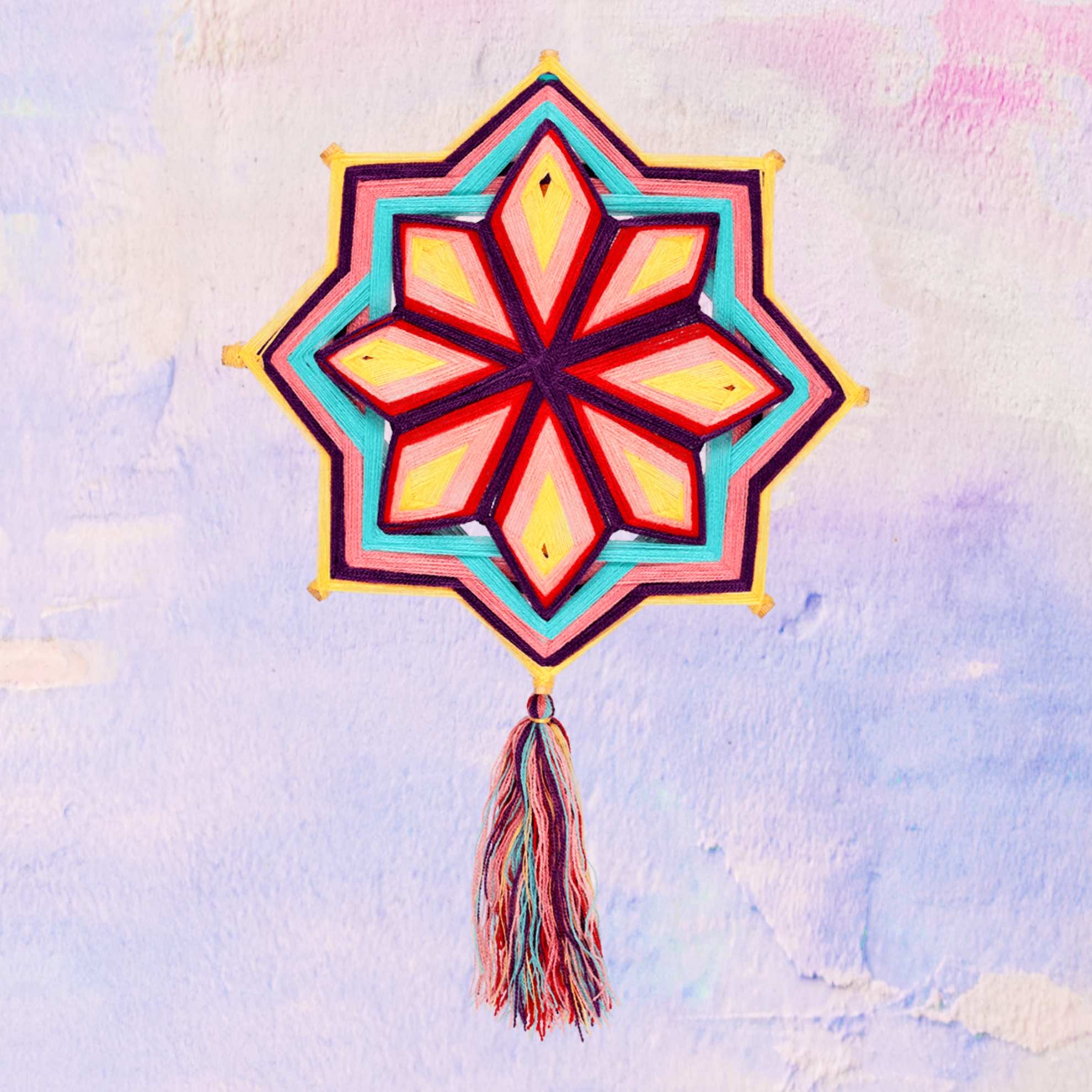 Decorazione Mandala in Lana