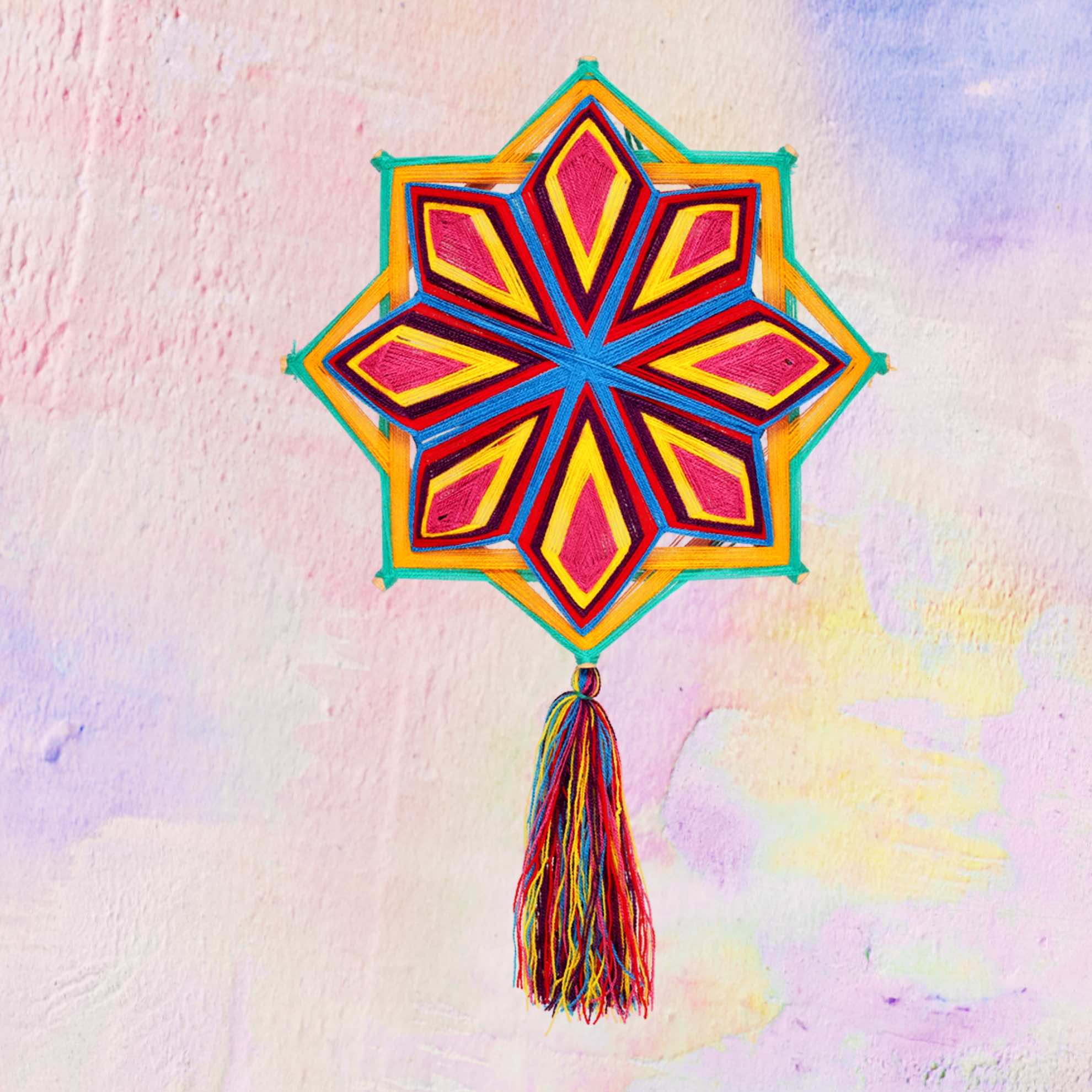 Decorazione Mandala in Lana