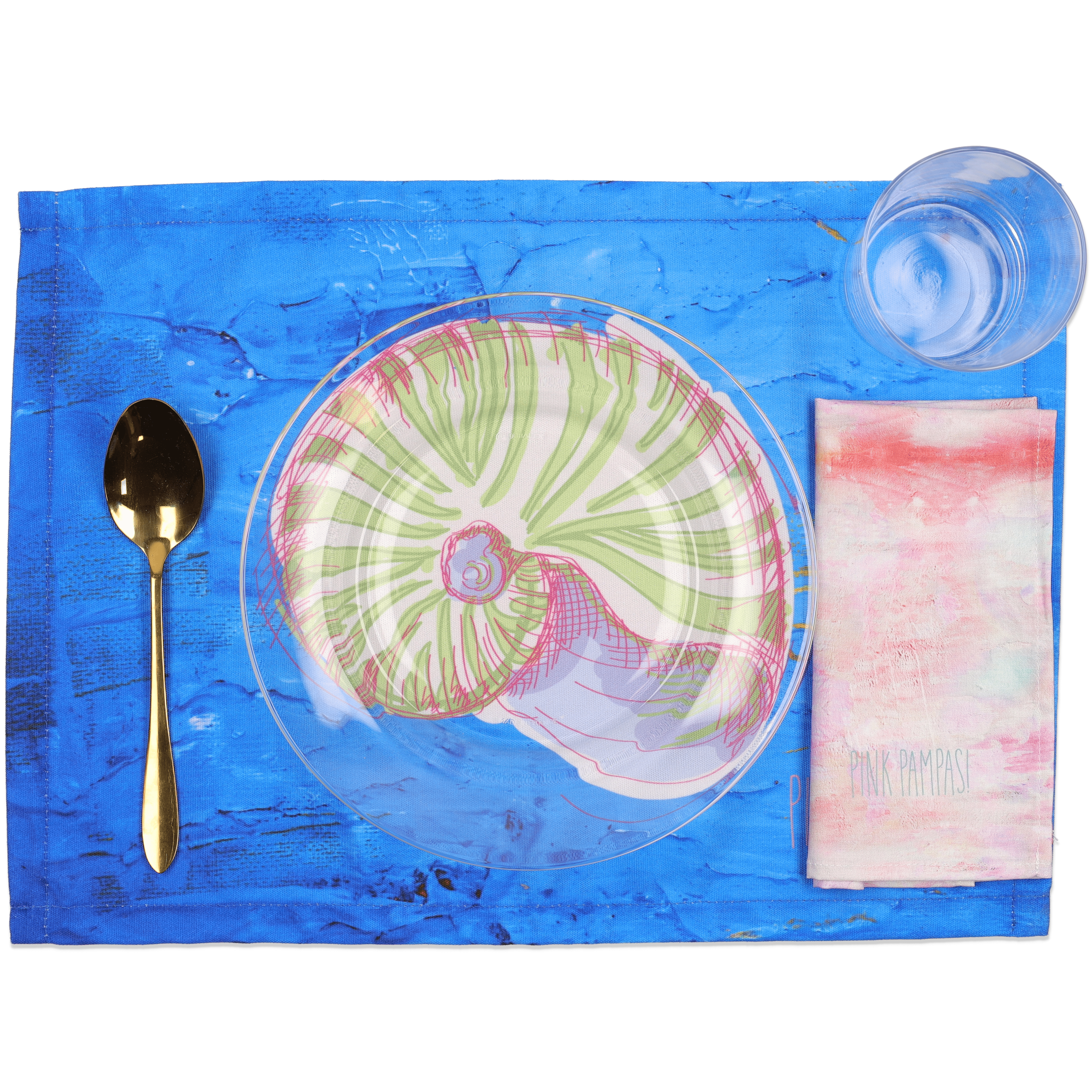 Individual Place Mat Stardust Opal Pink