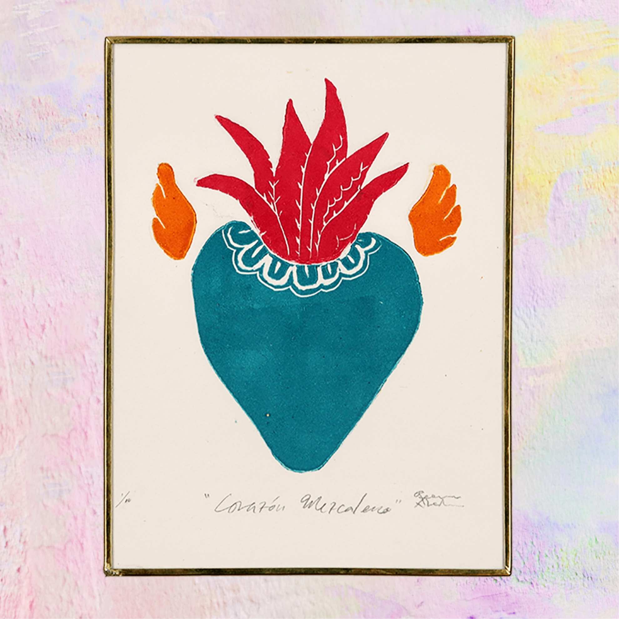 Framed Drawing "Agave in Love"