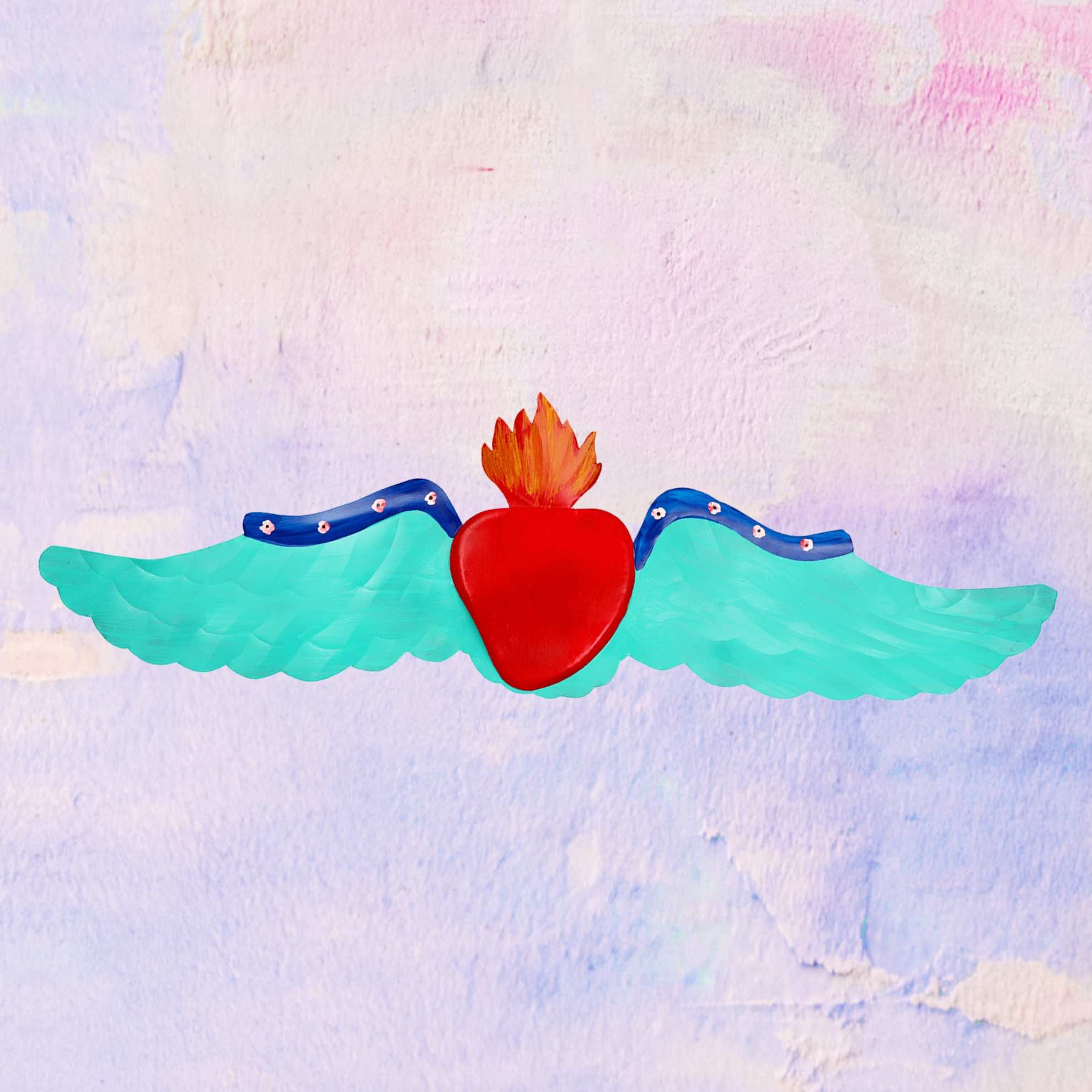 Decorazione Cuore Alato Extra Large