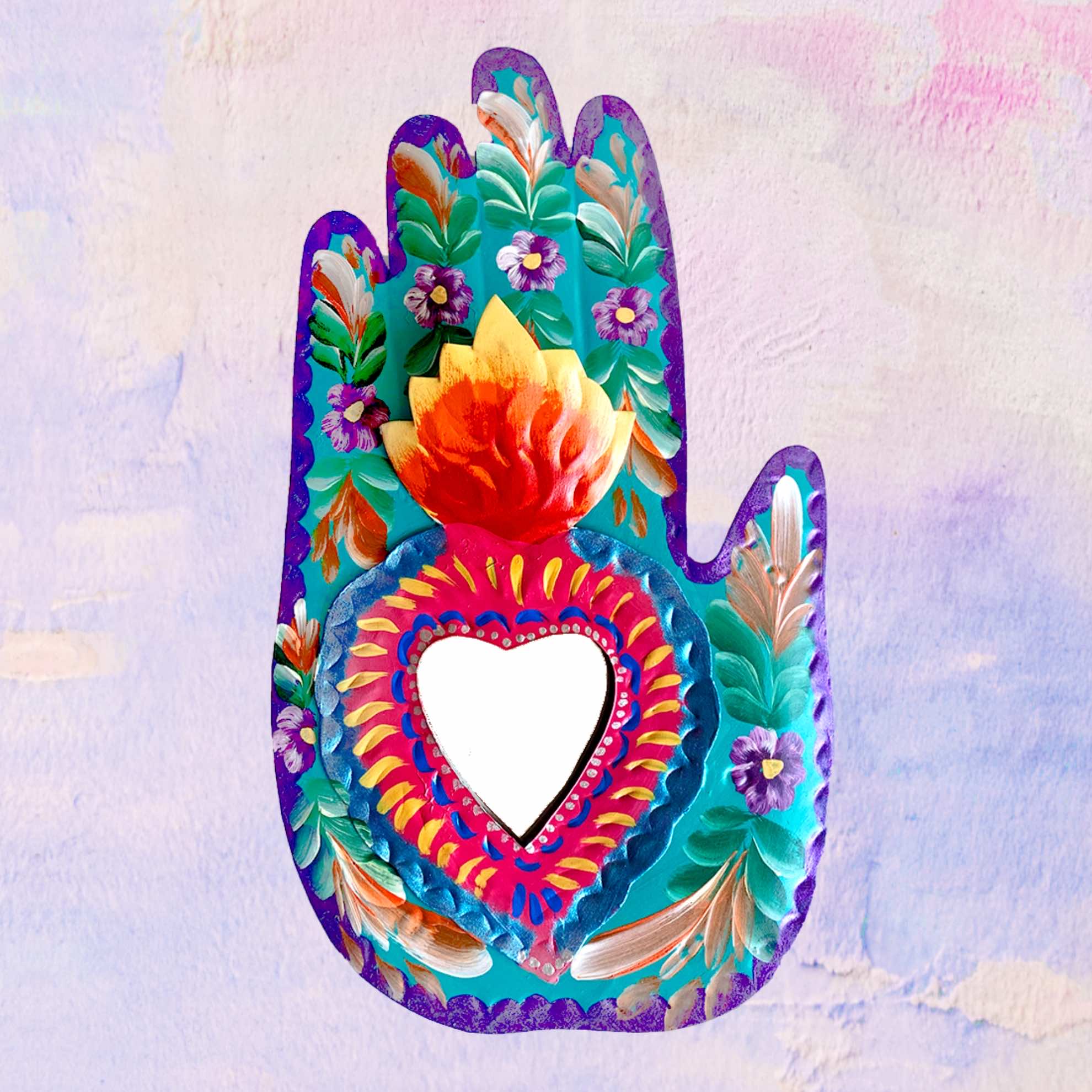 Floral Hand with Mirror