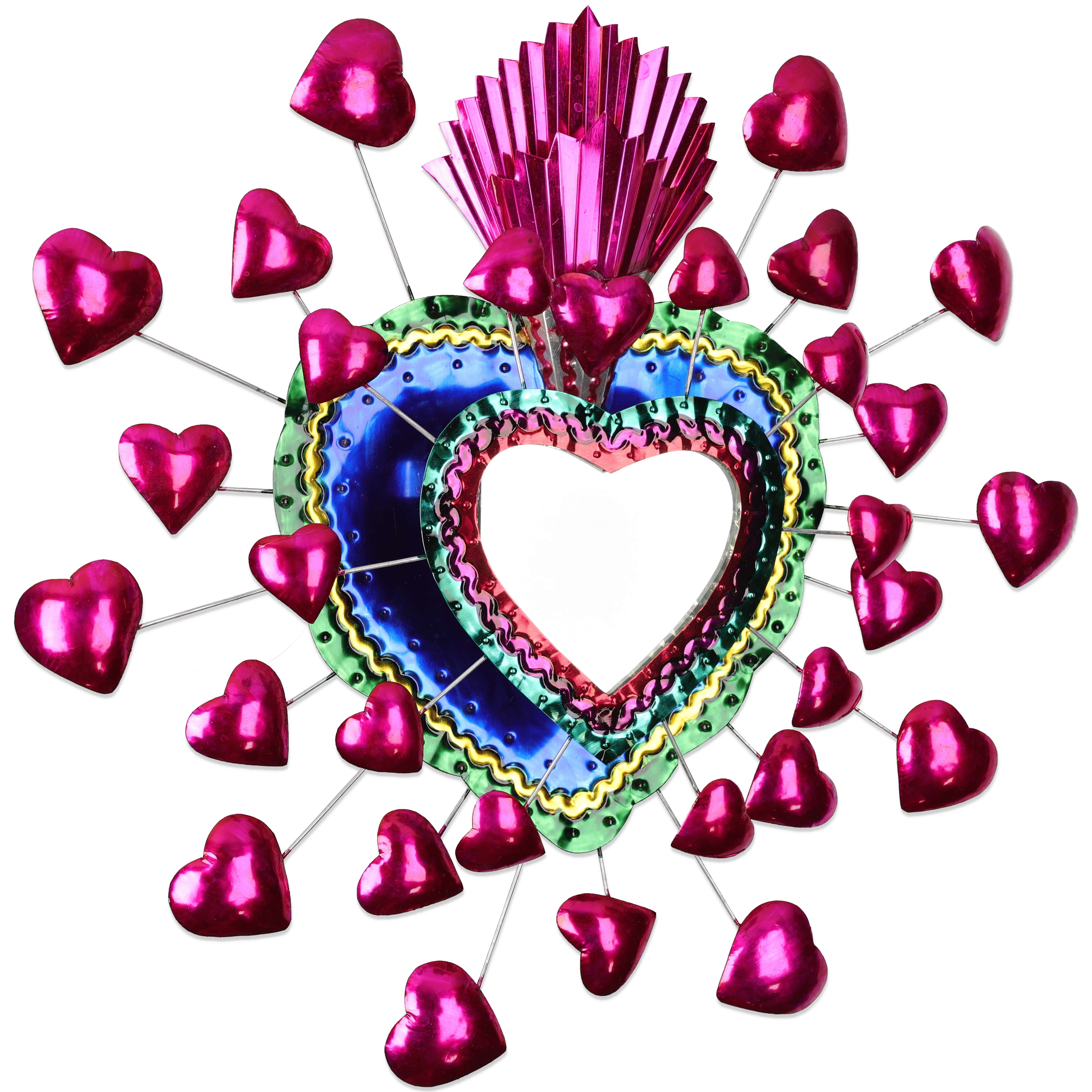 Specchio Extra Large Mille Cuori 3D