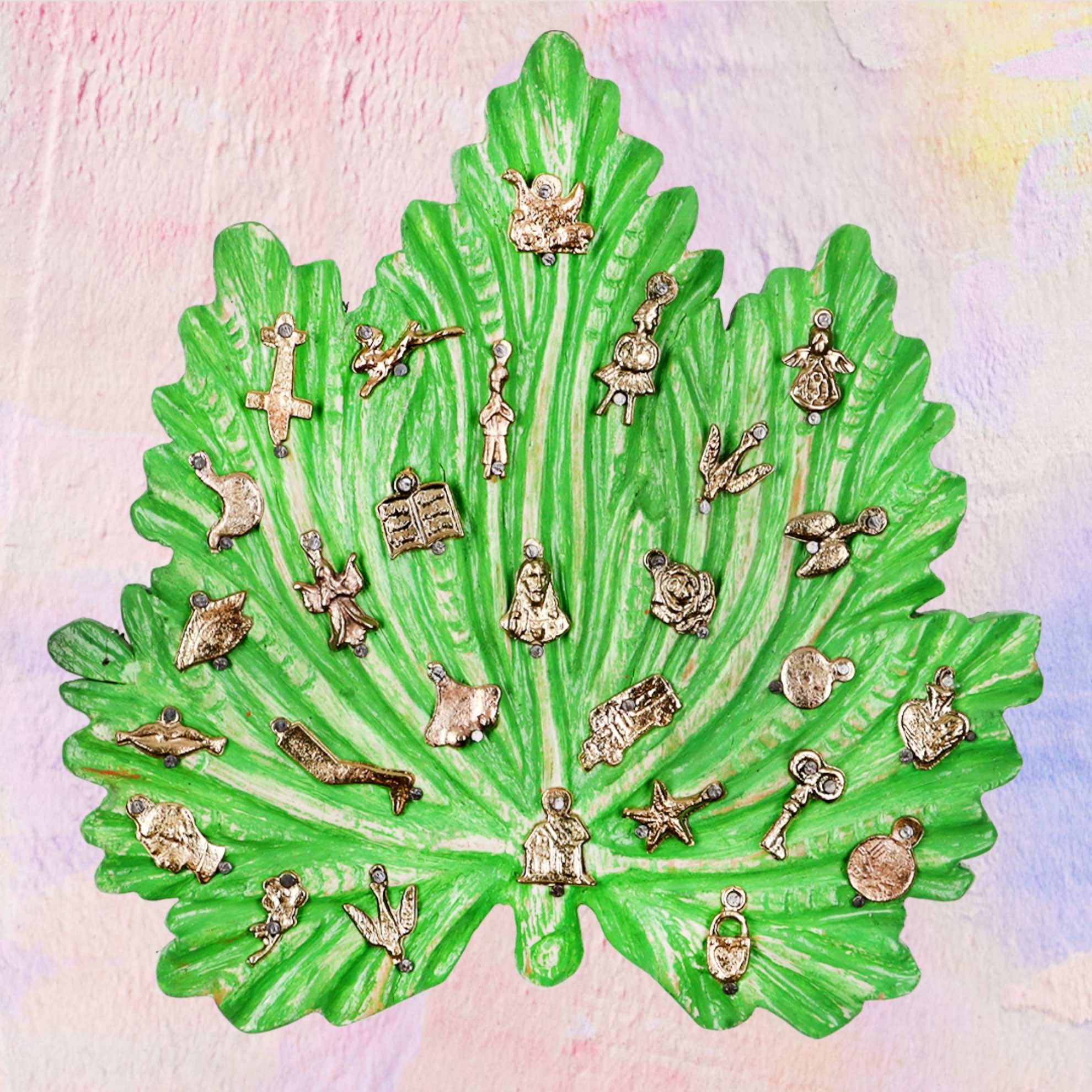 Wood Frieze "Leaf of Hope"
