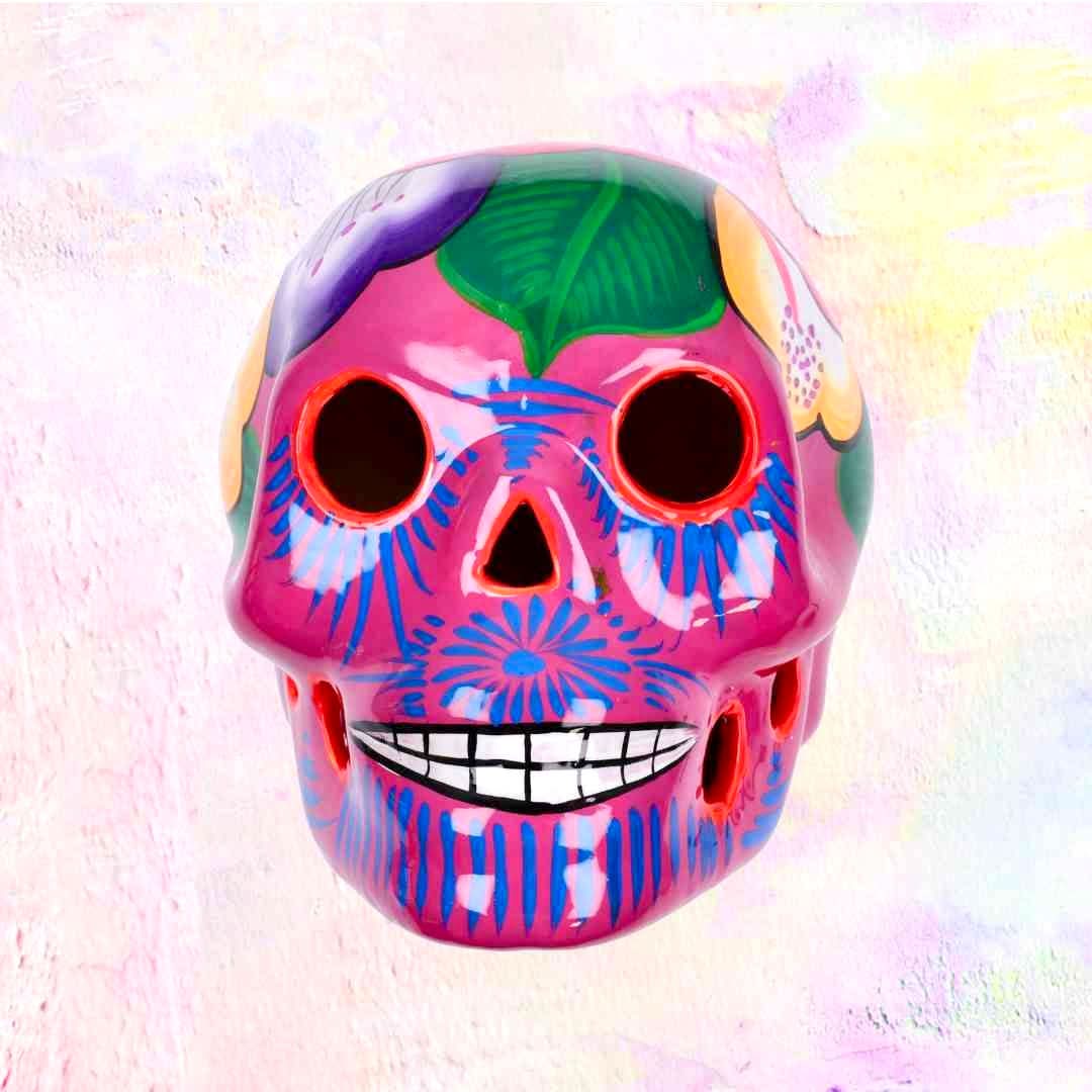 Teschio in Ceramica Ibiscus