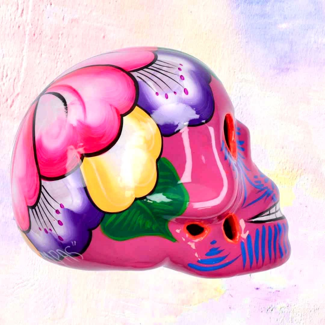 Teschio in Ceramica Ibiscus