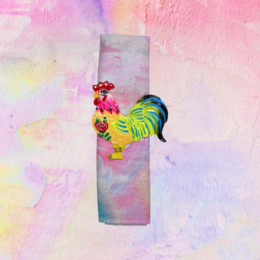Rooster napkin ring