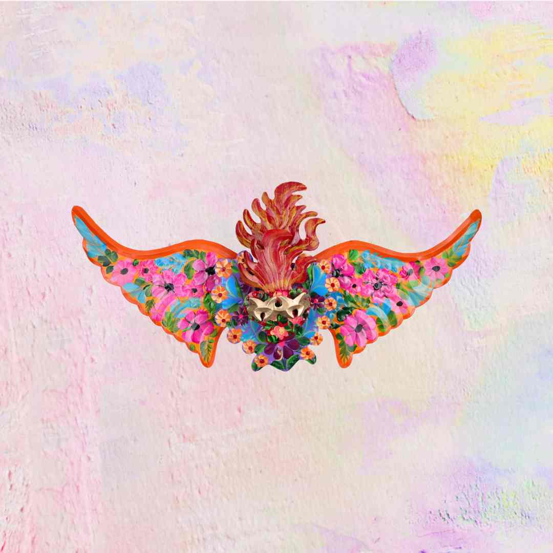 Maxi Floral Winged Heart