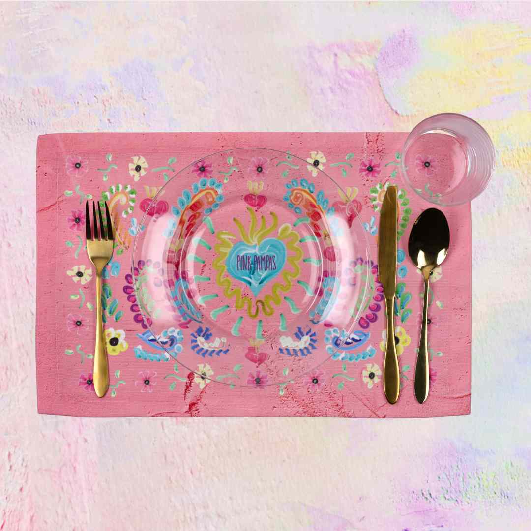 Tovaglietta Americana Blooming Happiness Pink