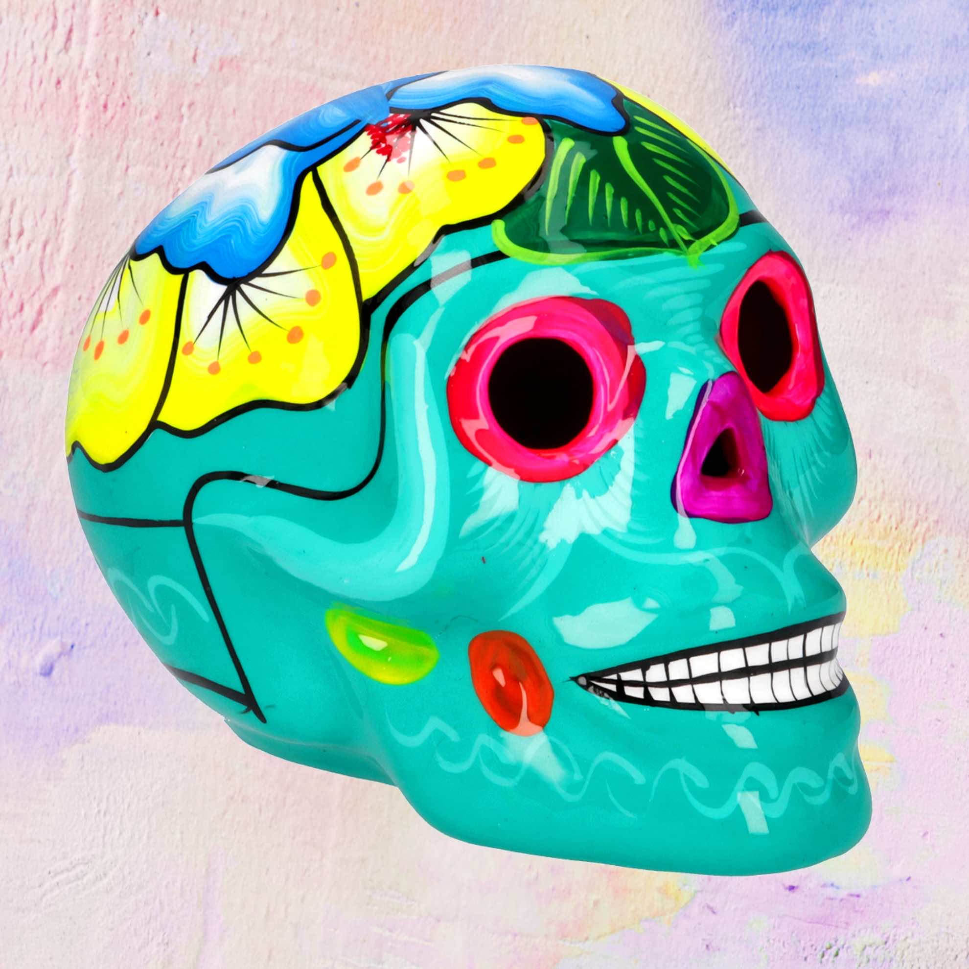 Teschio in Ceramica Ibiscus