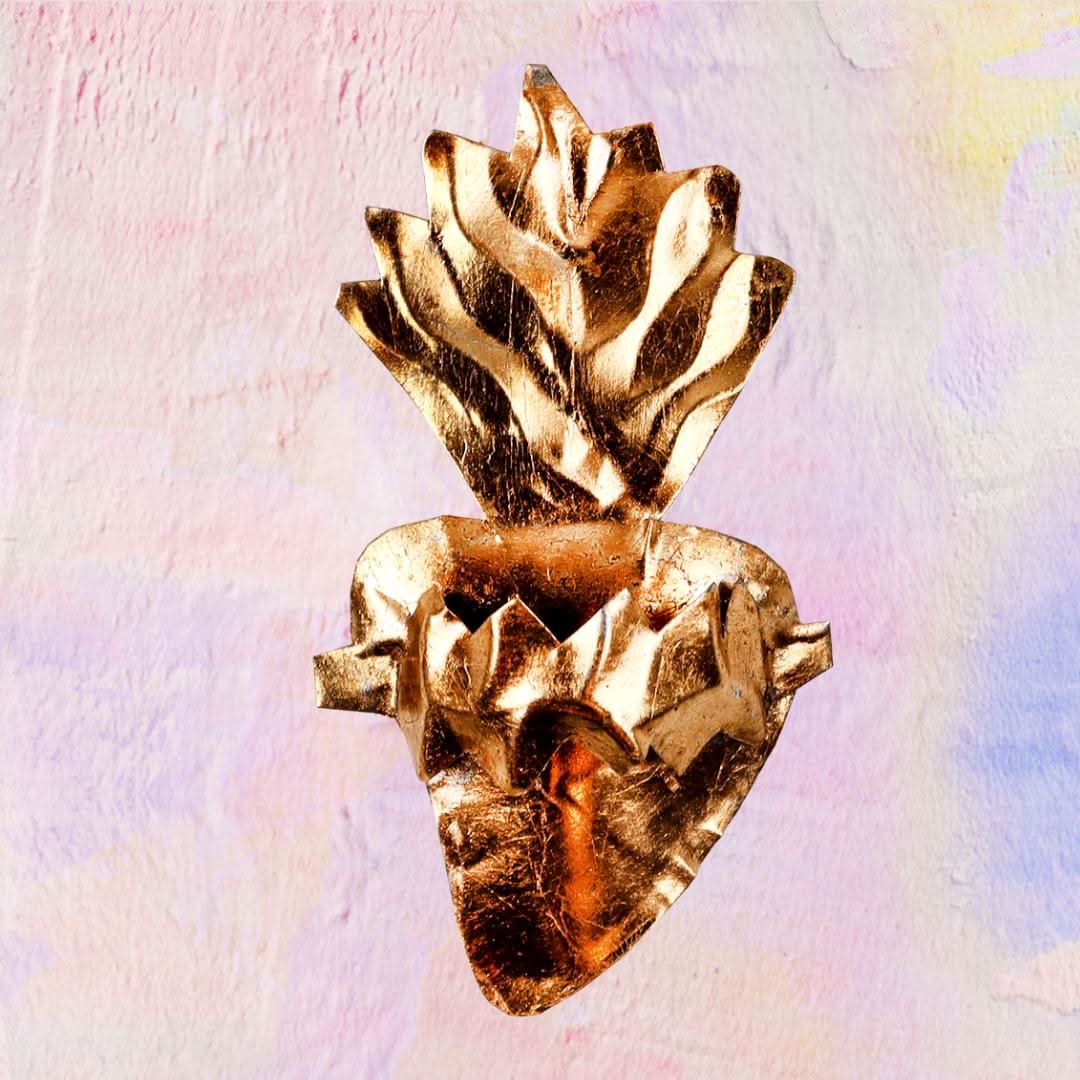 Gold Barbed Mini Sacred Heart