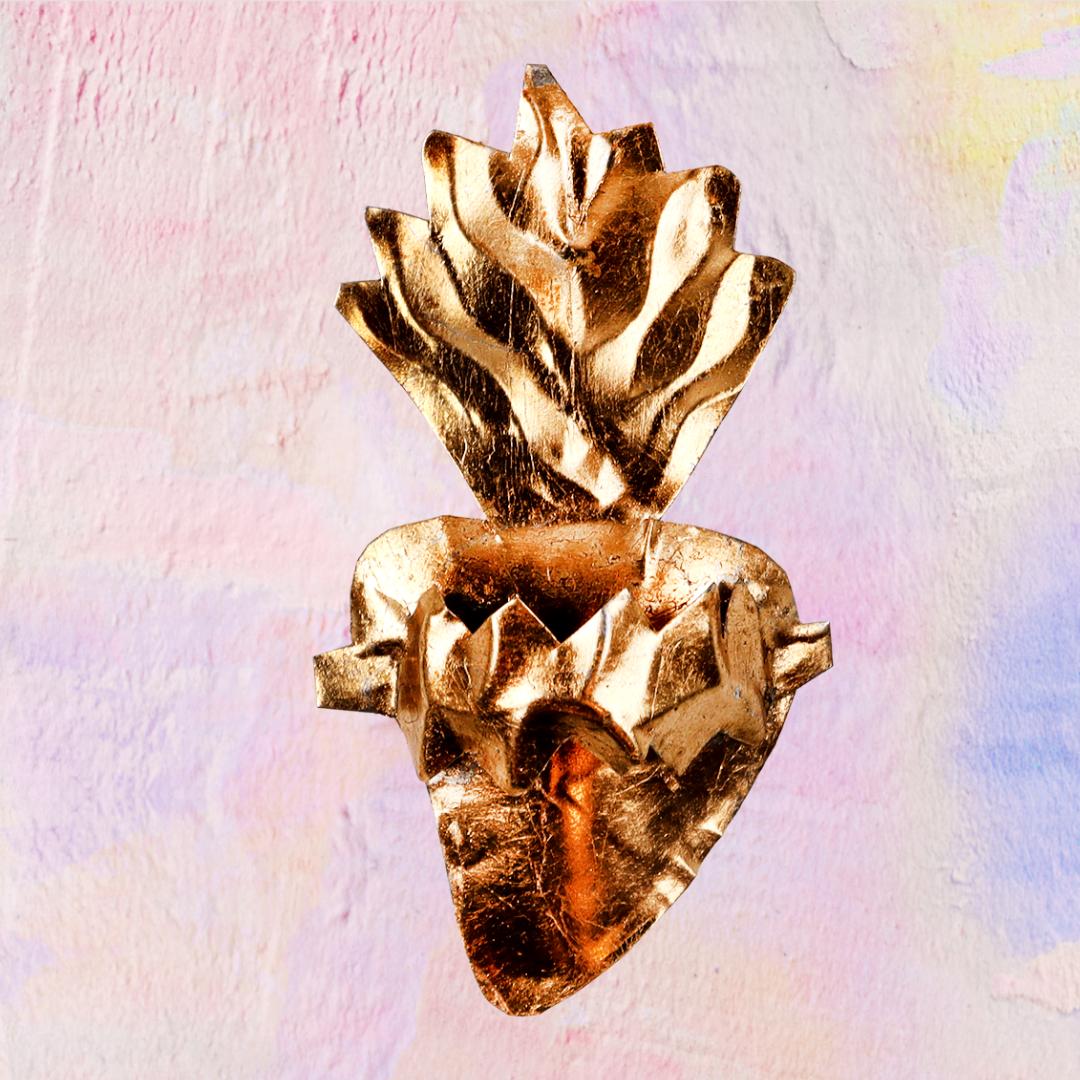 Mini Sacro Cuore Spinato Oro