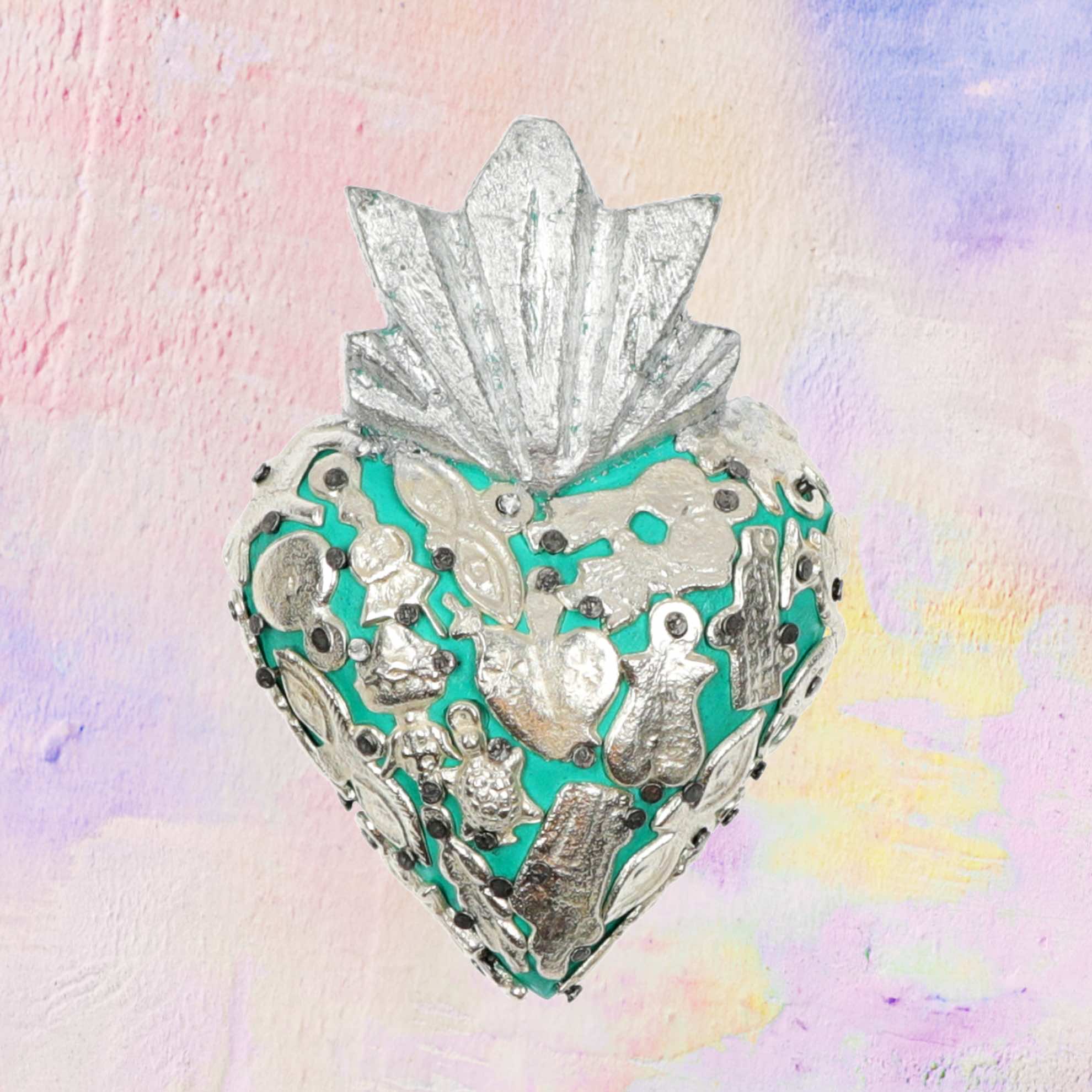 Mini Cuore Sacro con Milagros