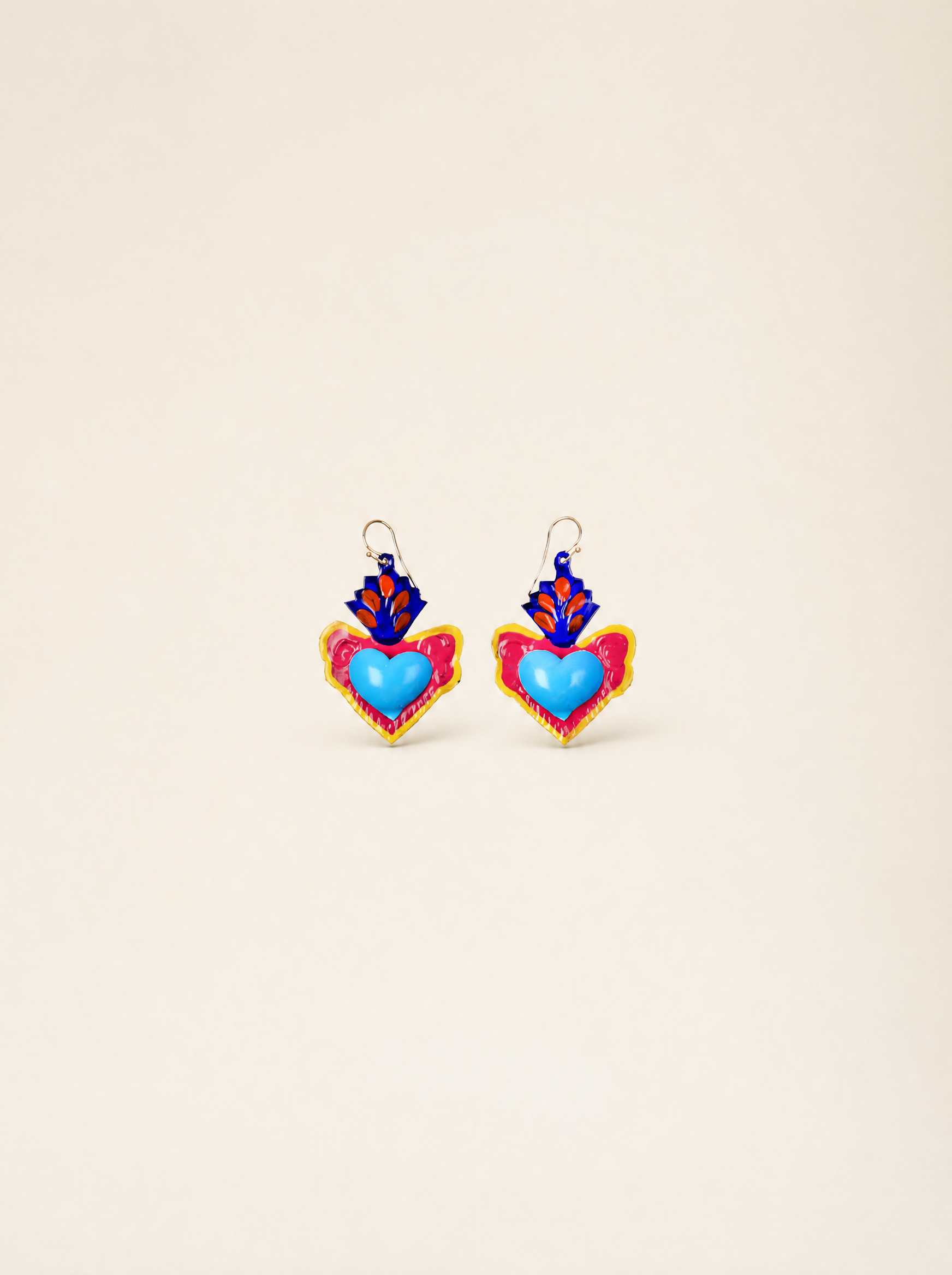 Blue Heart Earrings