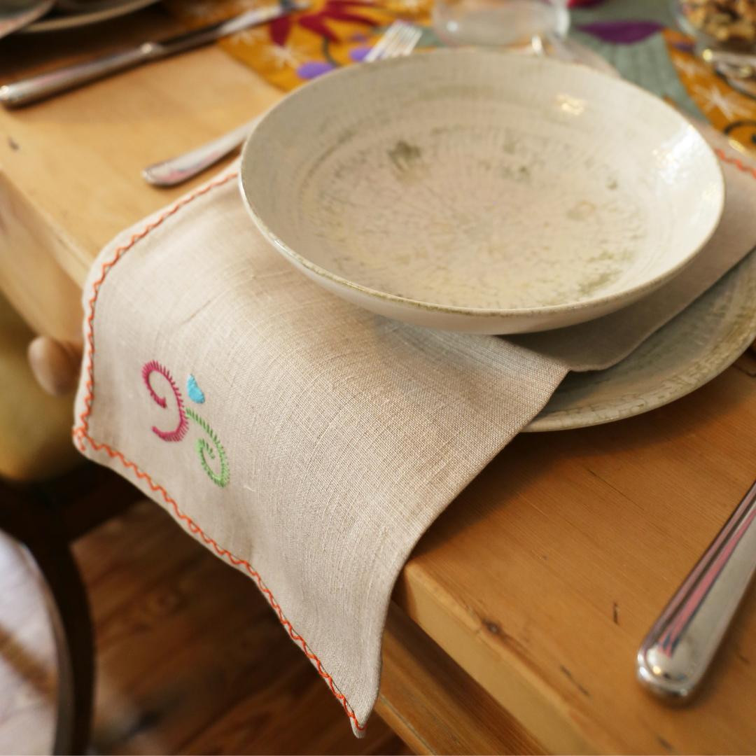 Linen Embroidered Napkin