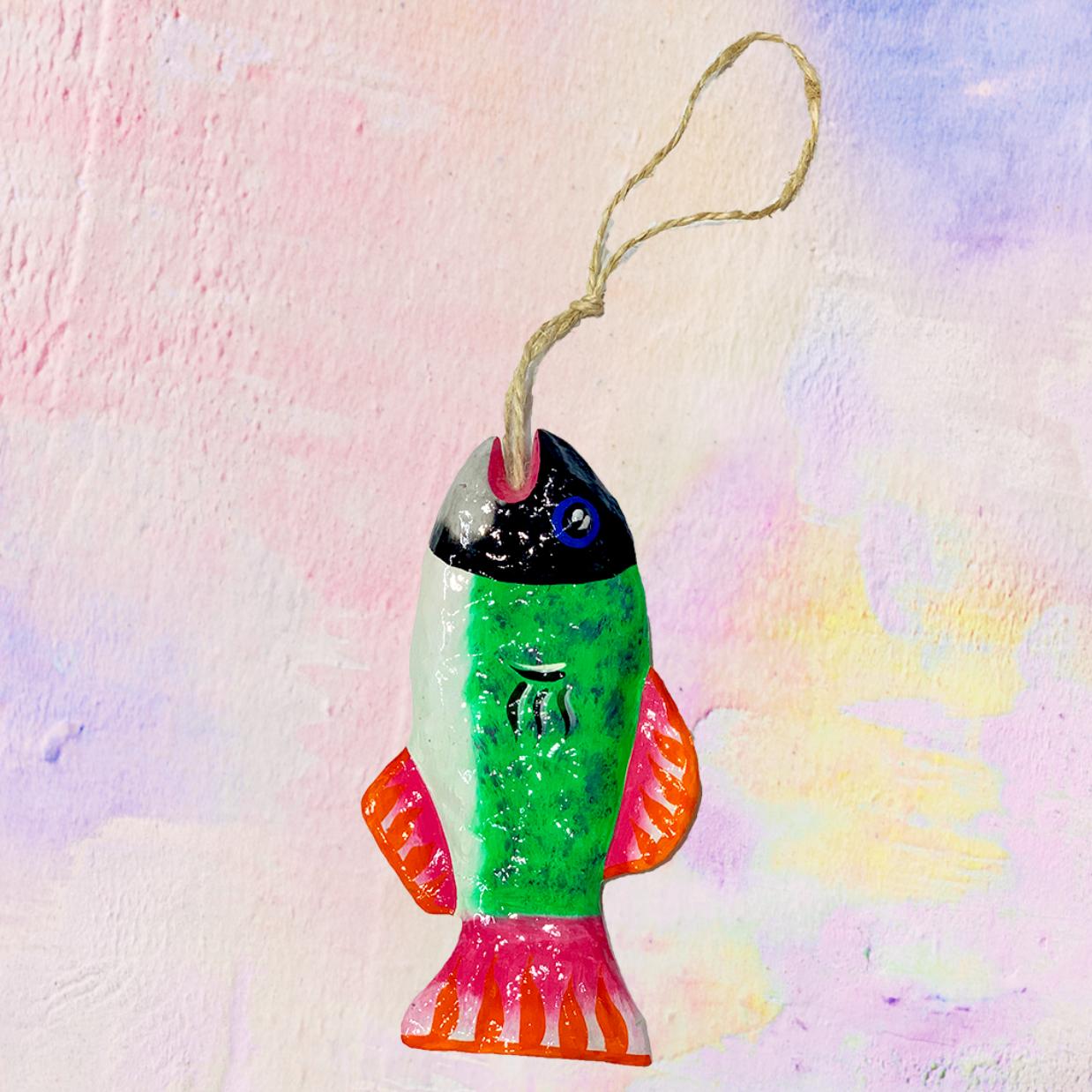 Papier Mache Happy Fish