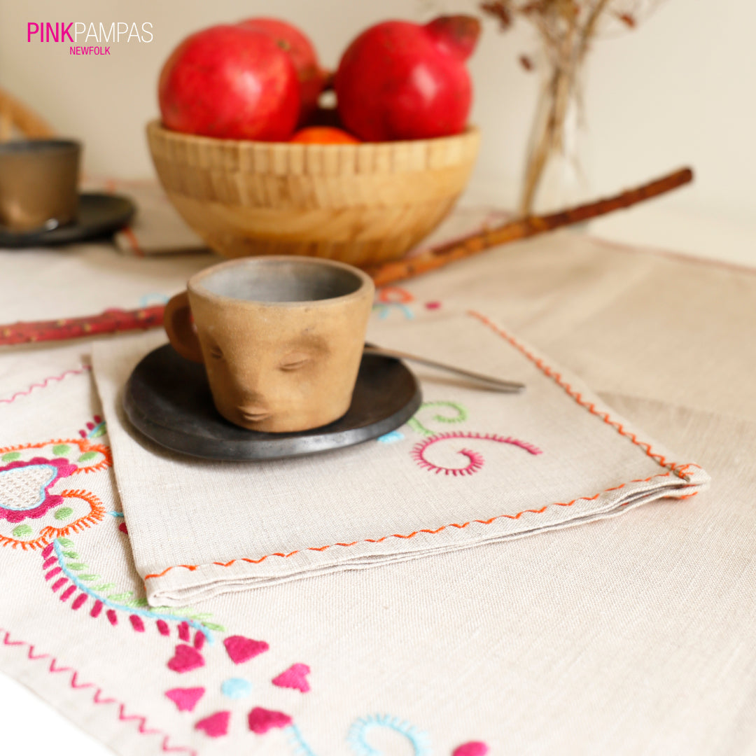 Linen Embroidered Placemat