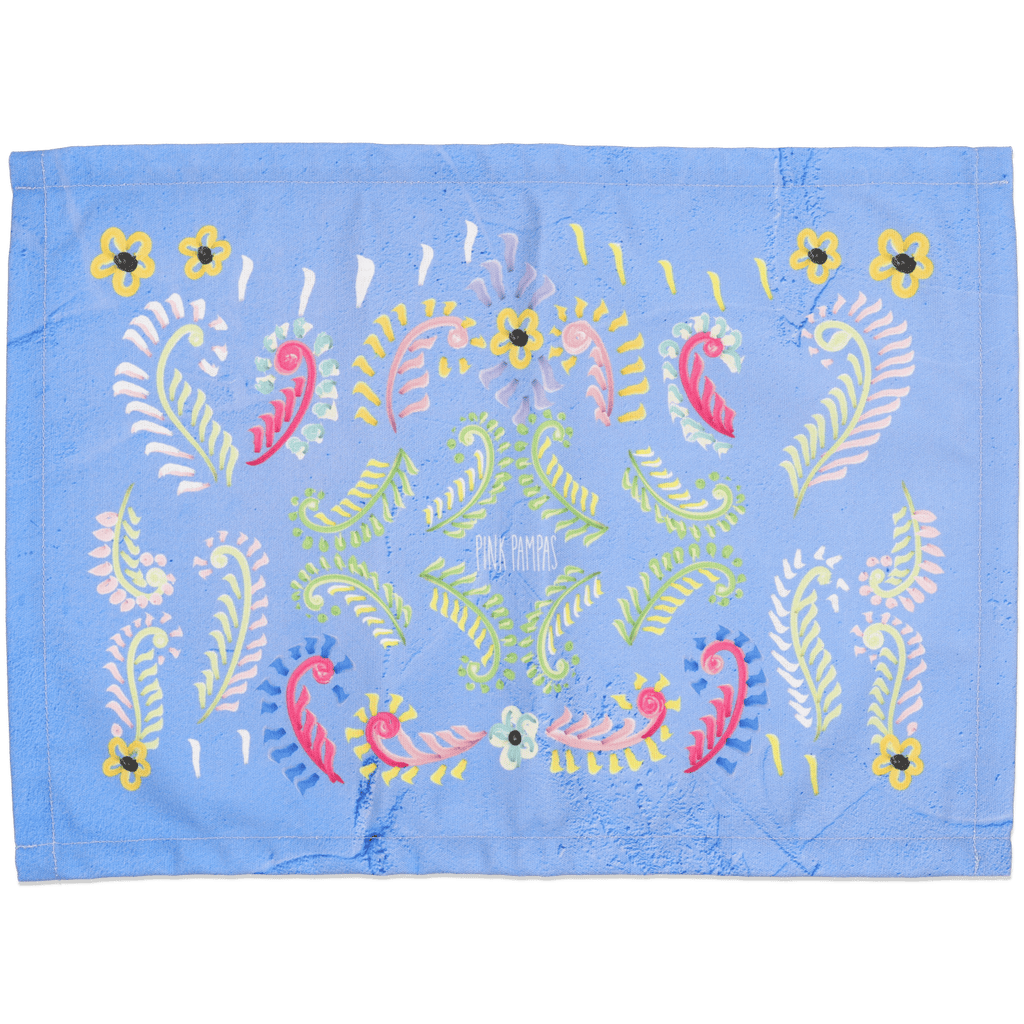 Tovaglietta Americana Blooming Happiness Azure Blue