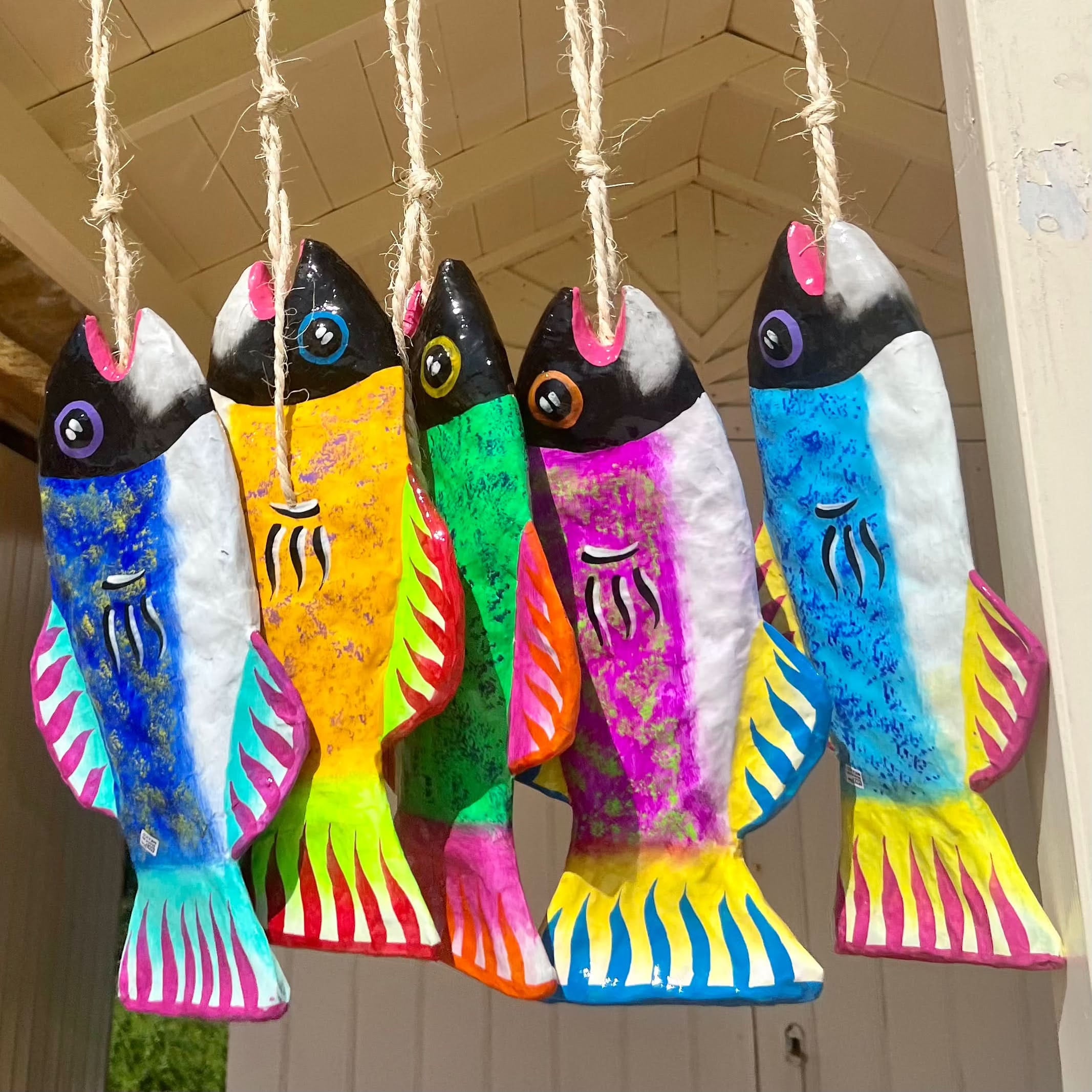 Papier Mache Happy Fish