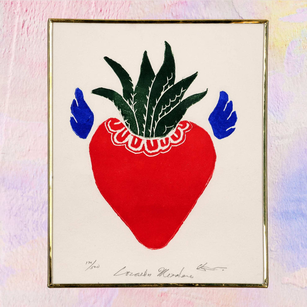 Dessin encadré "Agave en amour"