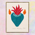Dessin encadré "Agave en amour"