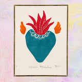 Dessin encadré "Agave en amour"