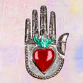 Vintage Design Hand with Sacred Heart