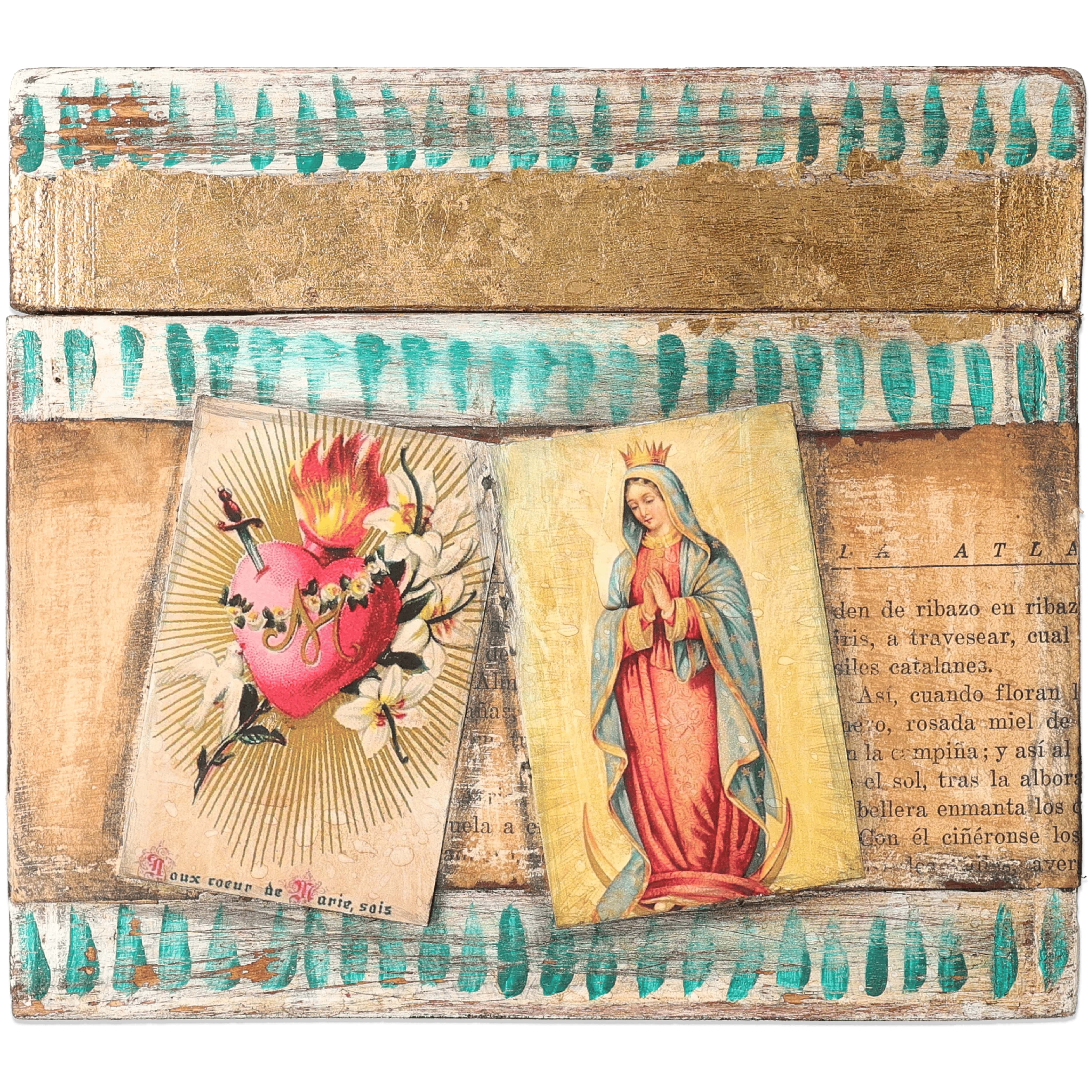 Forziere in legno con Iconografie Sacre