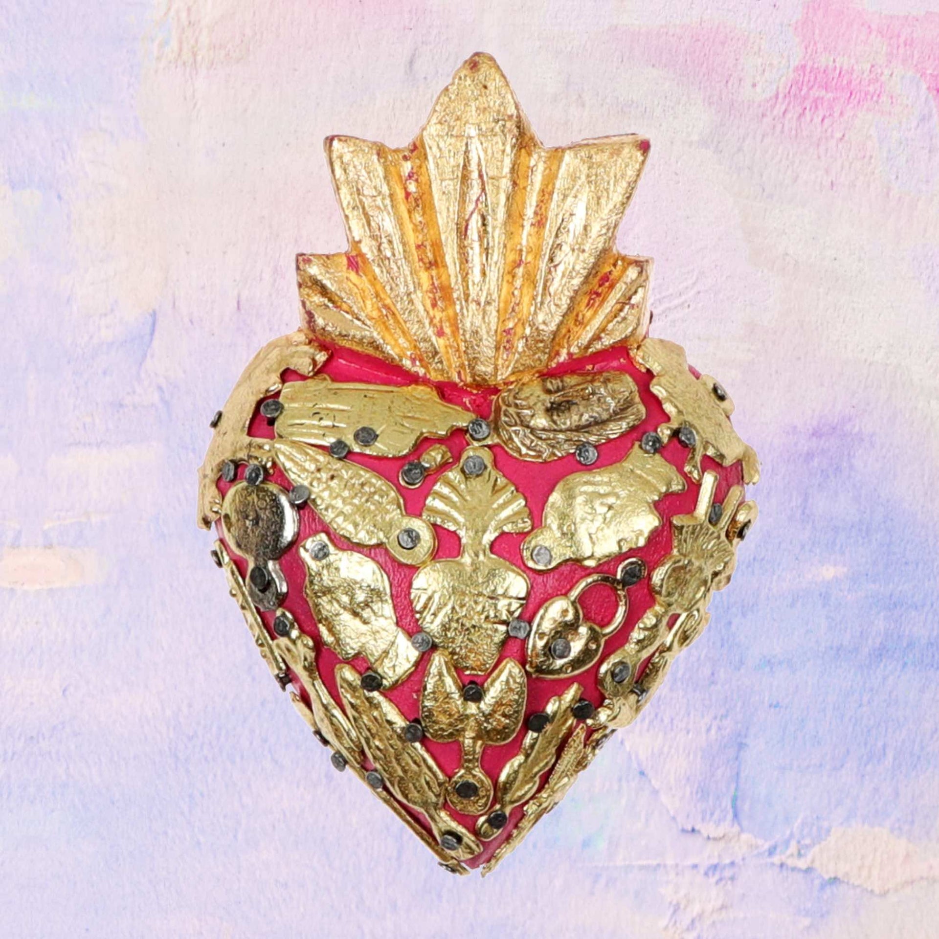 Mini Sacred Heart with Milagros