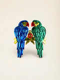 Coppia di Pappagalli Scintillanti "Lovebirds"