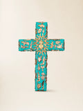 Wooden Cross with Milagros