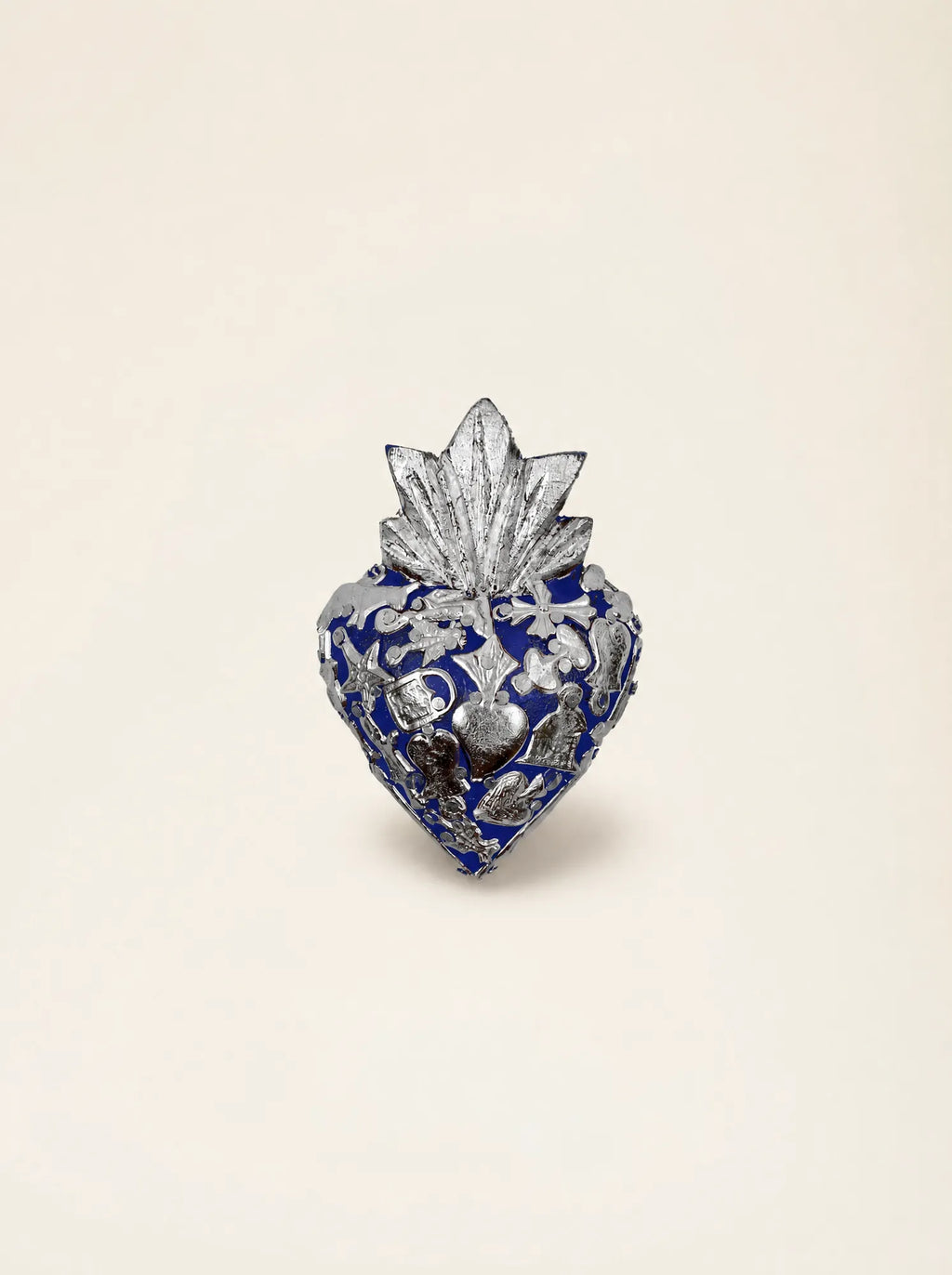 Cuore Sacro Mini con Milagros – Blu