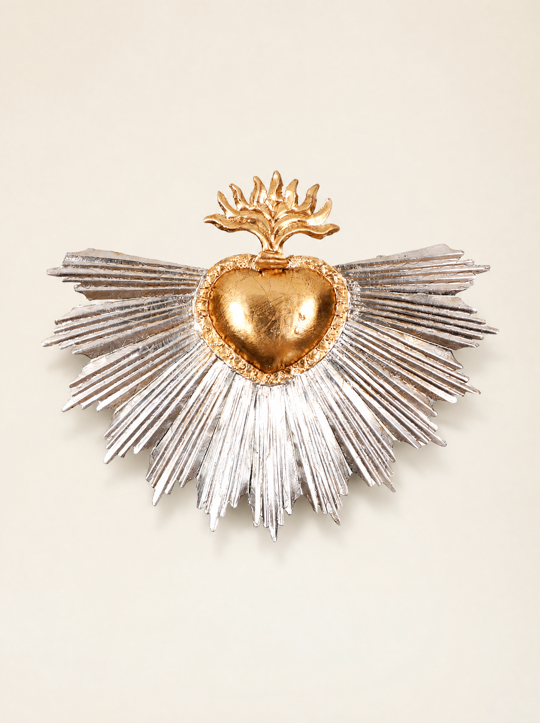 Maxi Cuore Raggiante Foglia d'Oro