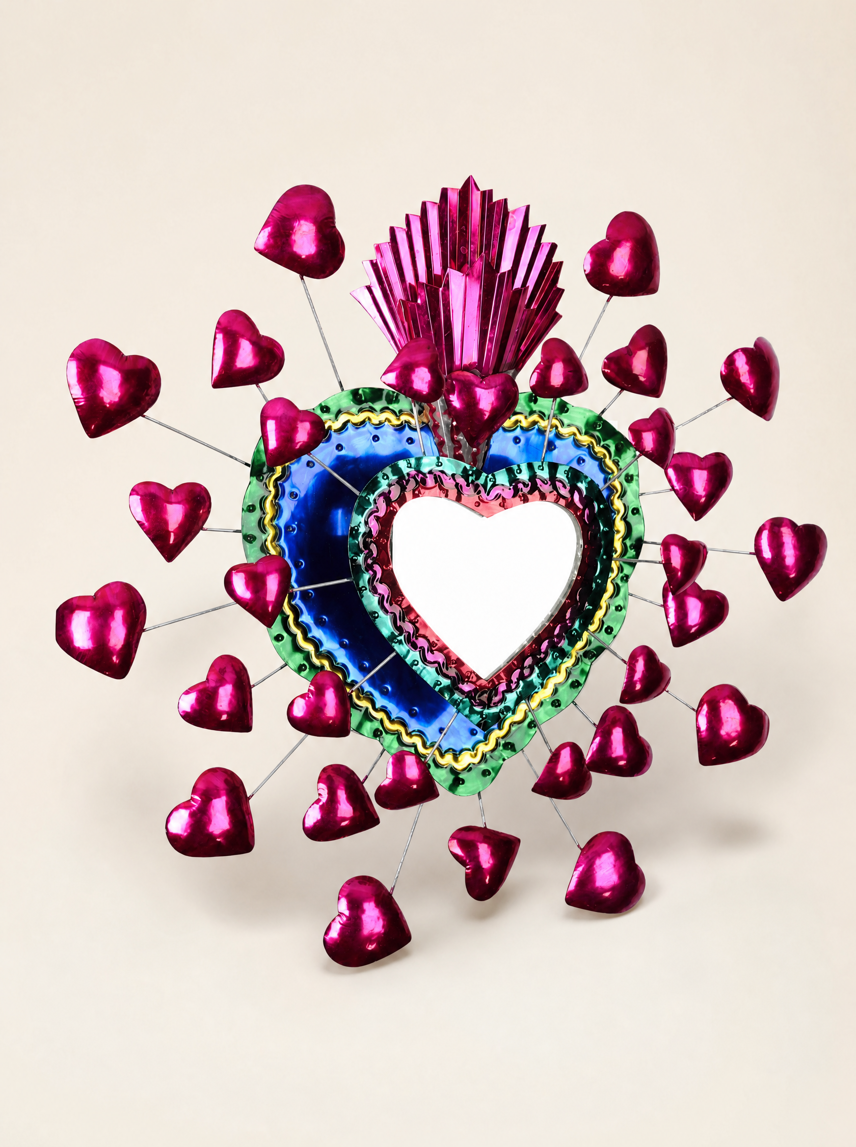 Specchio Extra Large Mille Cuori 3D