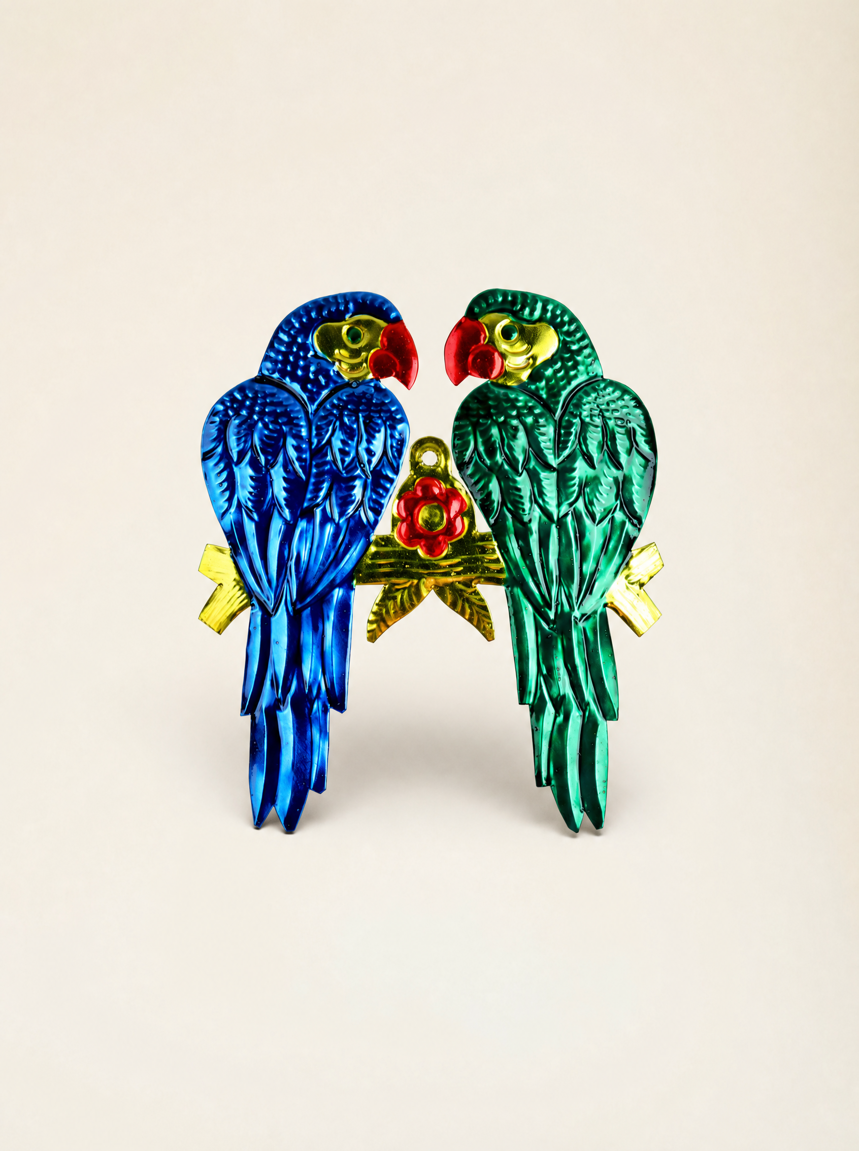 Coppia di Pappagalli Scintillanti "Lovebirds"