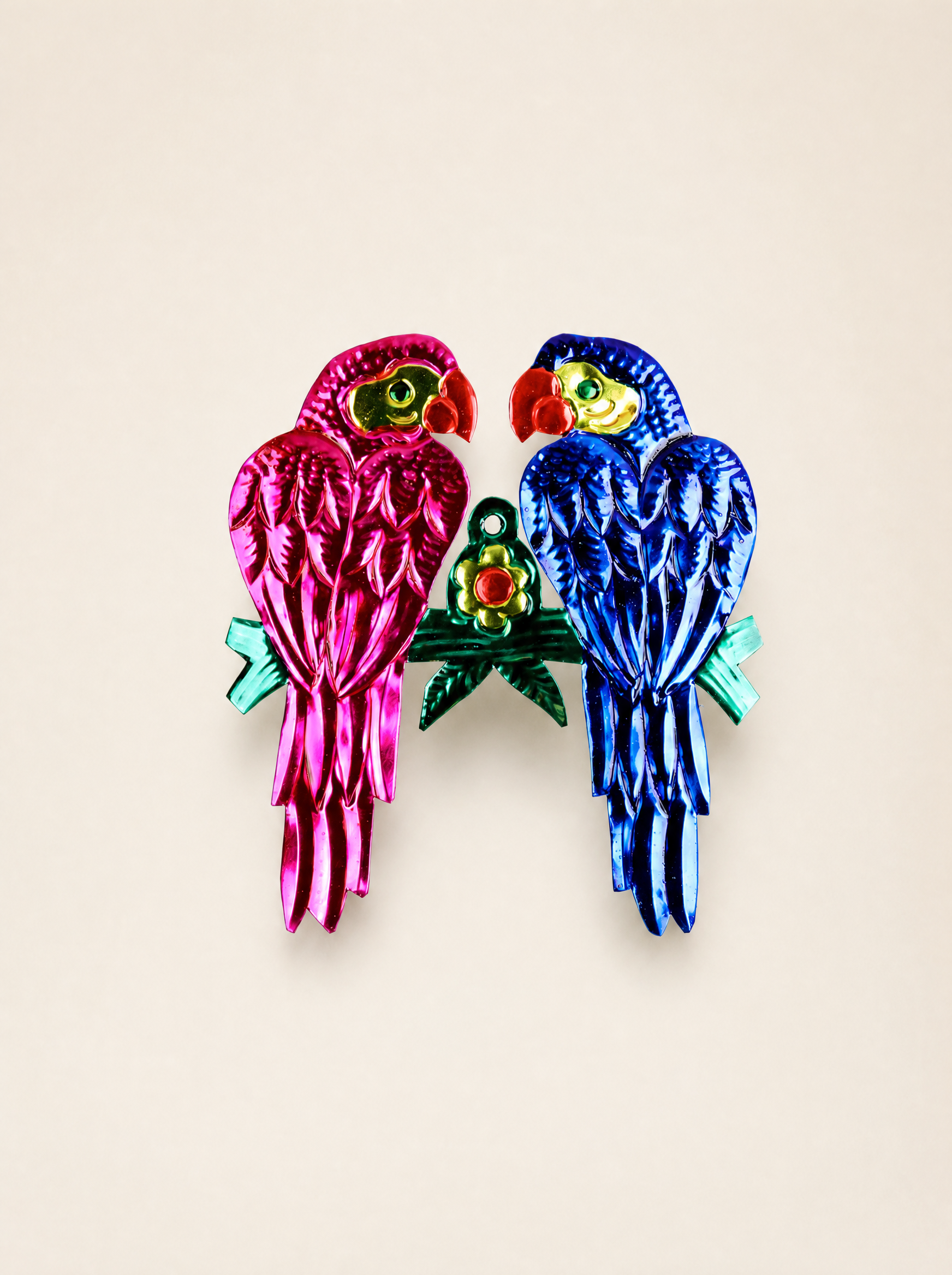 Coppia di Pappagalli Scintillanti "Lovebirds"