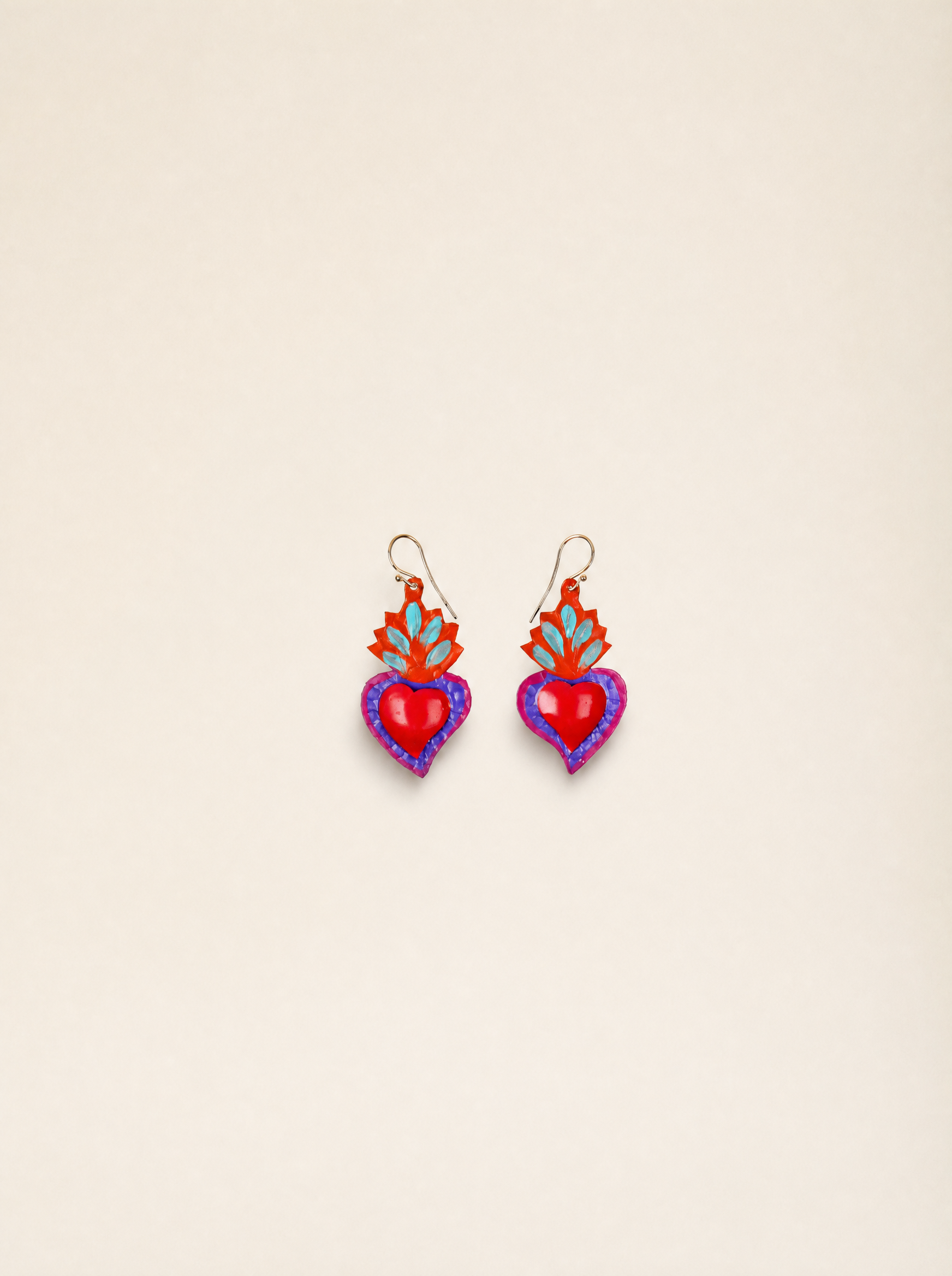Orecchini Corazón Fuego Viola