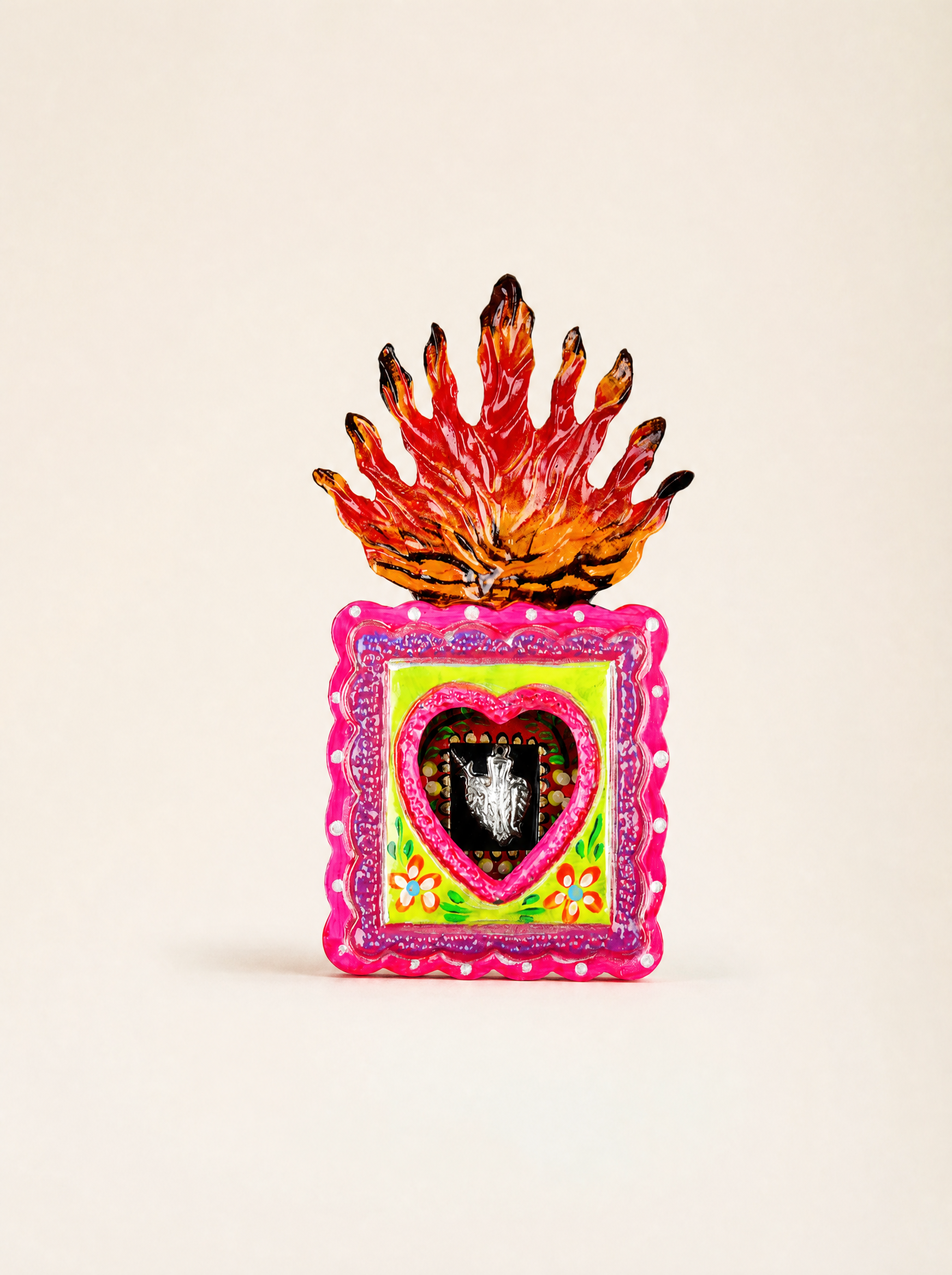 Vitrine Votive Milagros avec Flamme